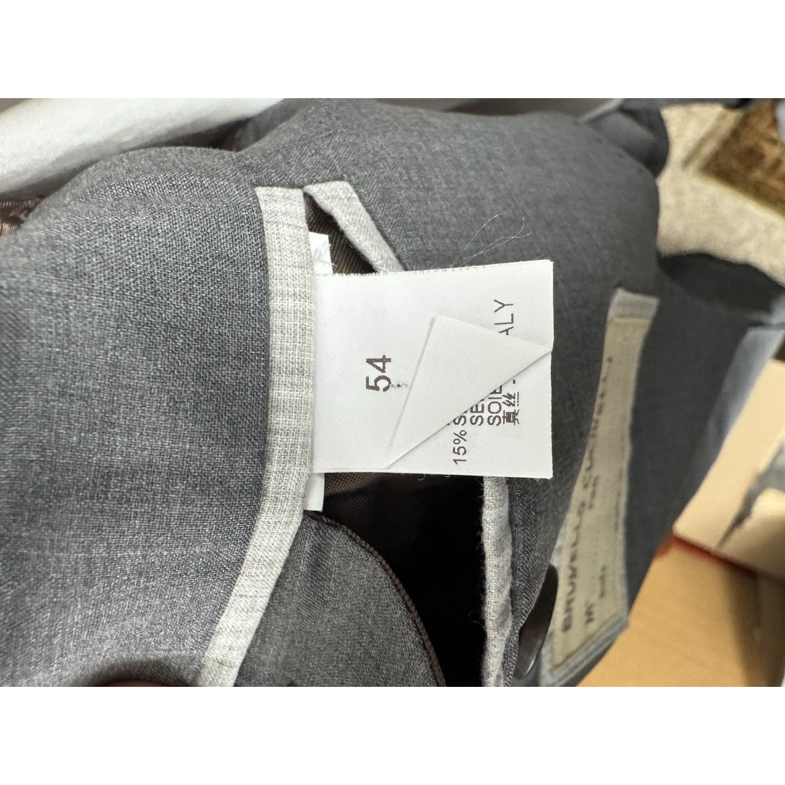 Brunello Cucinelli Brunello Cucinelli Gray Wool Silk Blazer 54/44 Light Size 44R - 6 Thumbnail