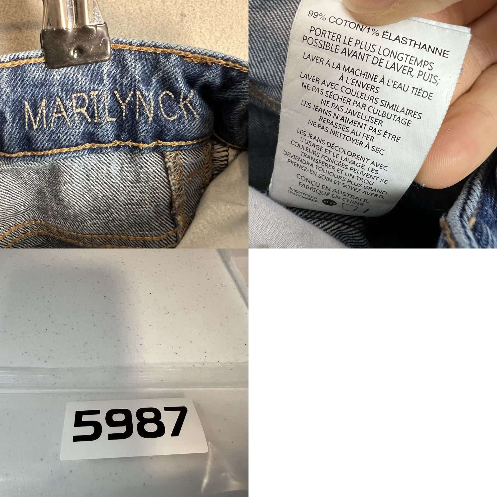 Vintage Neuw Jeans 28 Womens Blue Denim Marilyn CK Raw Hem Wide Flare Leg Size 28" / US 6 / IT 42 - 9 Thumbnail