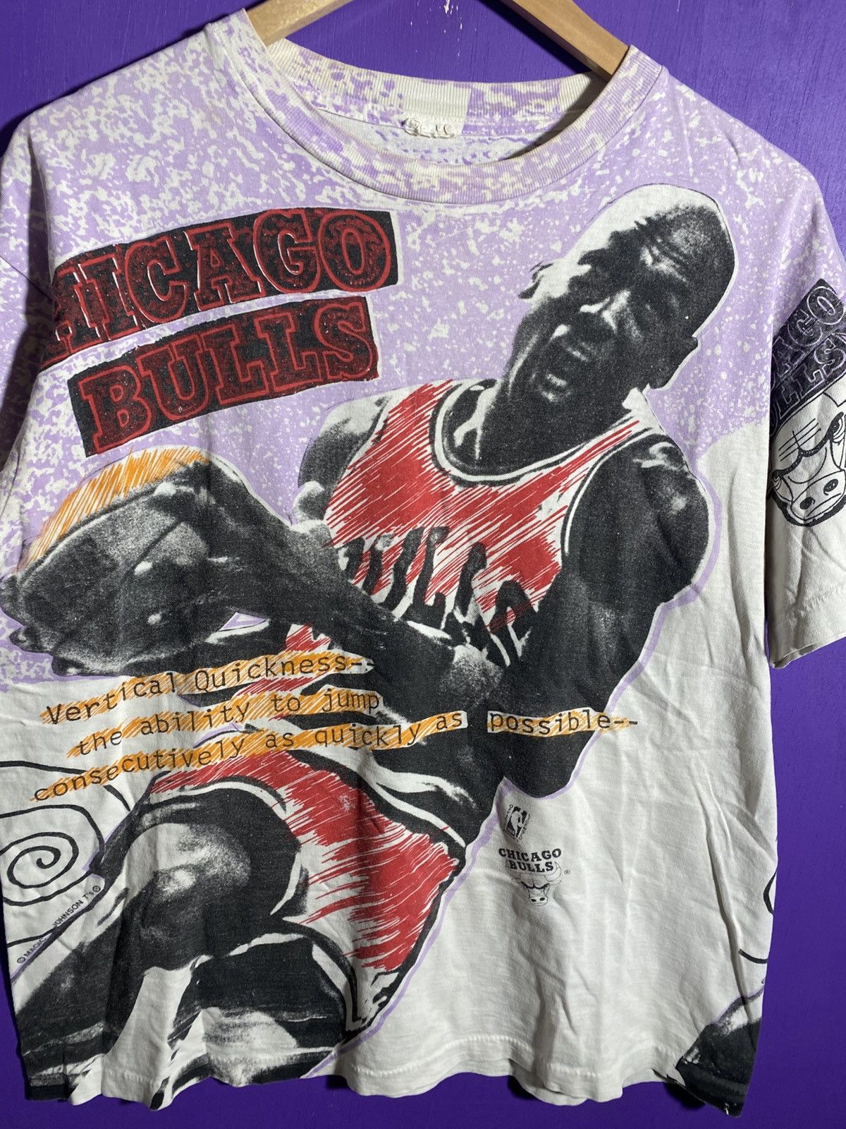 NBA × Vintage Vintage 90s Magic Johnson Michael Jordan AOP t-shirt Size US M / EU 48-50 / 2 - 3 Thumbnail