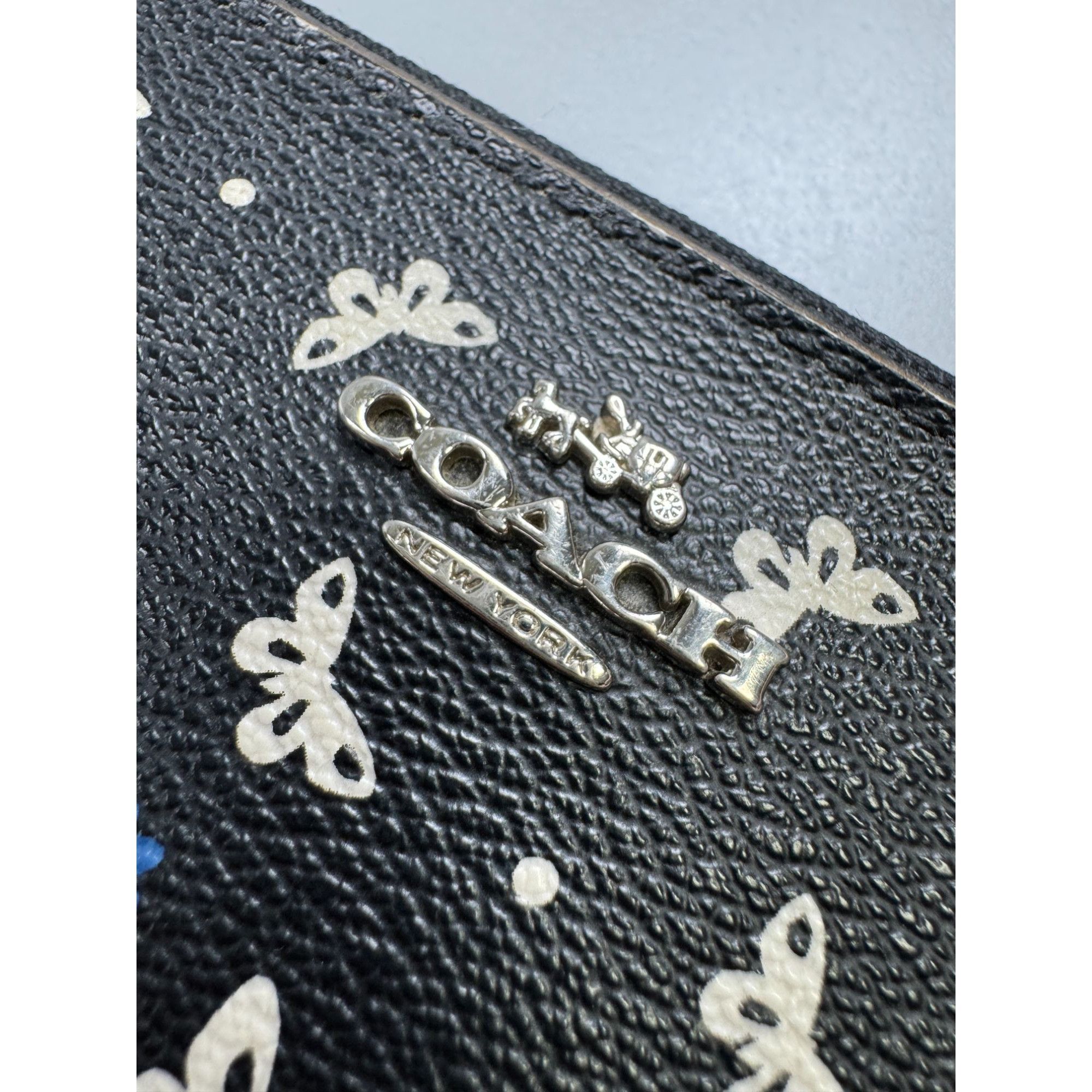 Coach Coach Accordion Zip Paisley Print Black Wallet (YG020) Size ONE SIZE - 7 Thumbnail