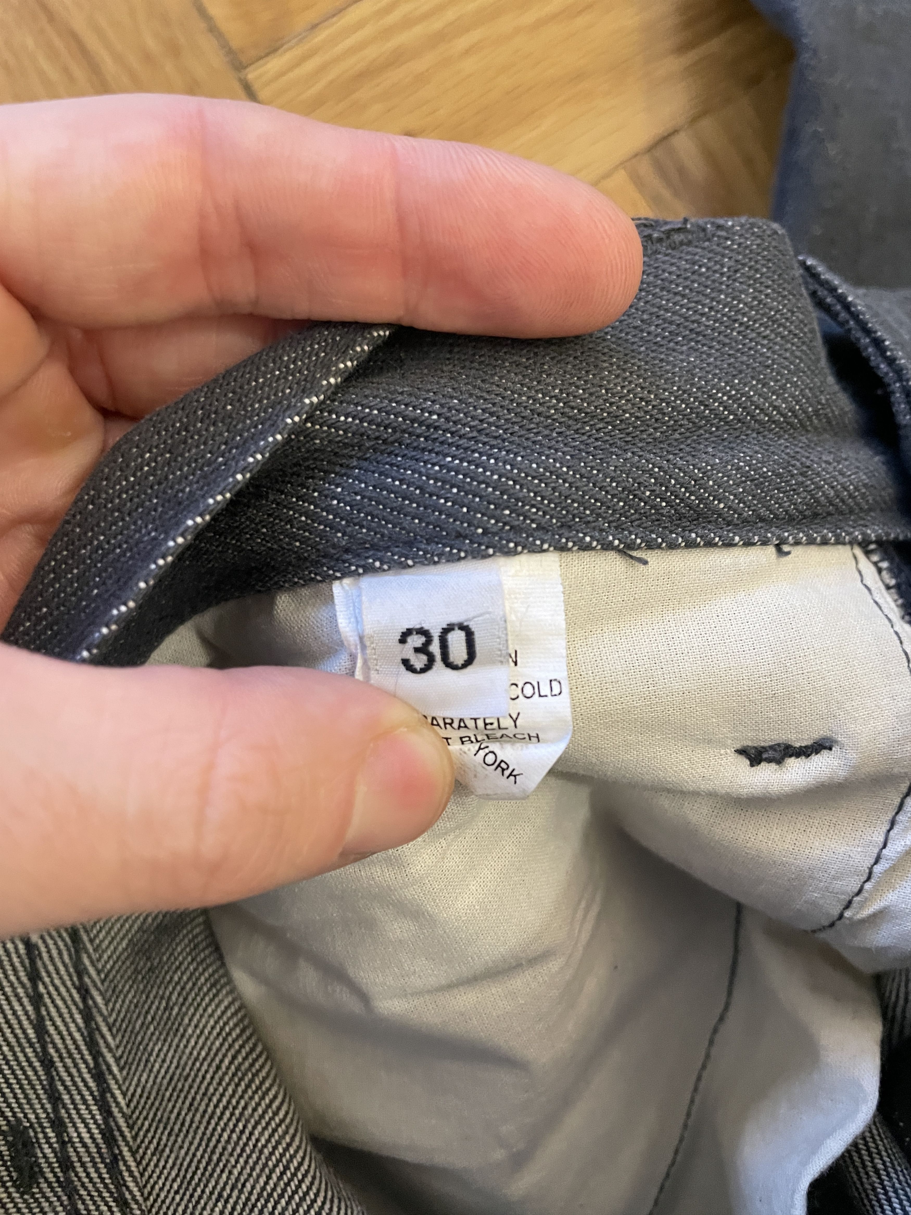 Randy's Garments Washed 13.5oz Charcoal Cone Denim 7-Pocket Jean Size US 30 / EU 46 - 4 Thumbnail