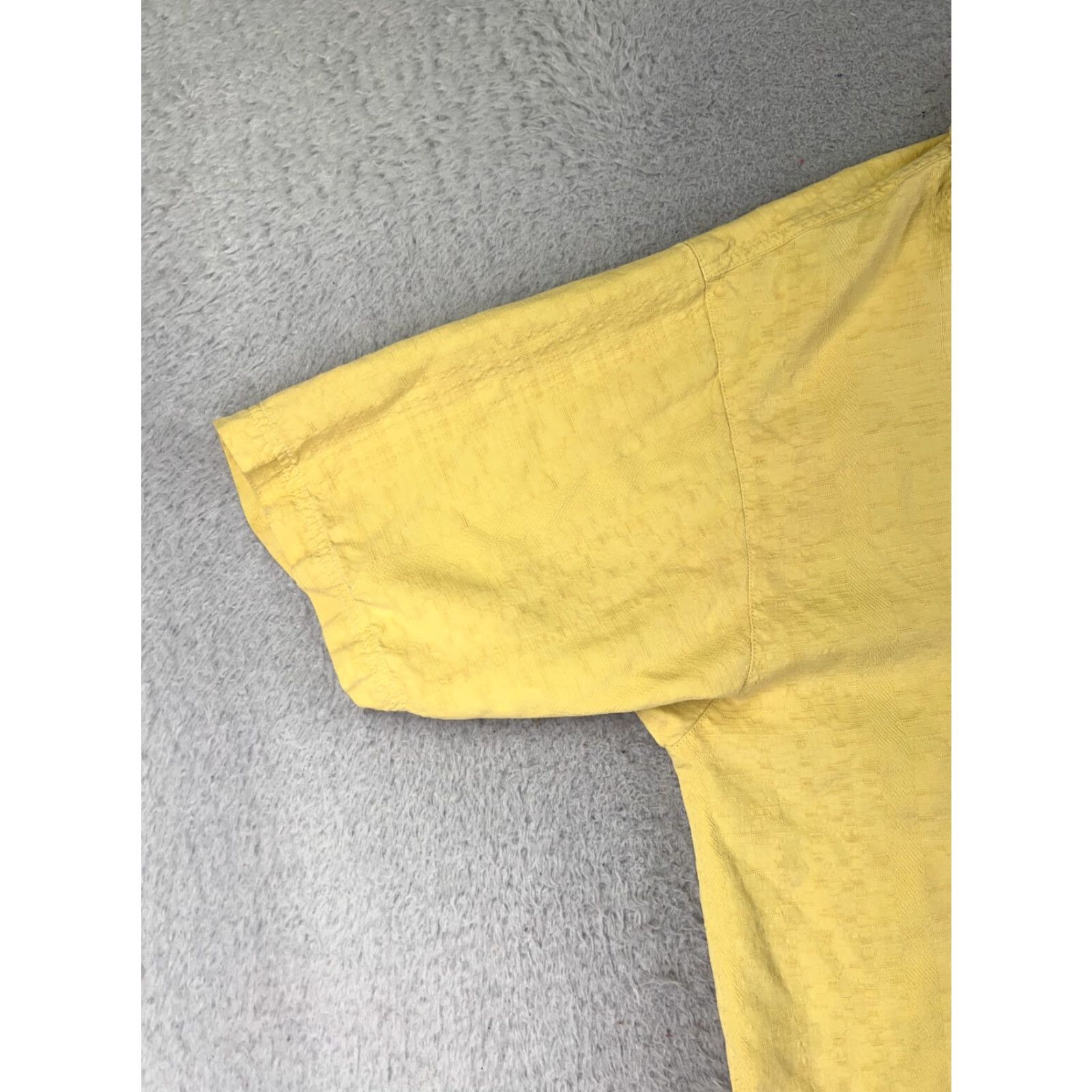 Tommy Bahama Tommy Bahama Shirt Men Large Yellow Stripe 100% Silk Hawaiian Button-Up Vacation Aloha Beach Resort 90s Mens Size US L / EU 52-54 / 3 - 3 Thumbnail