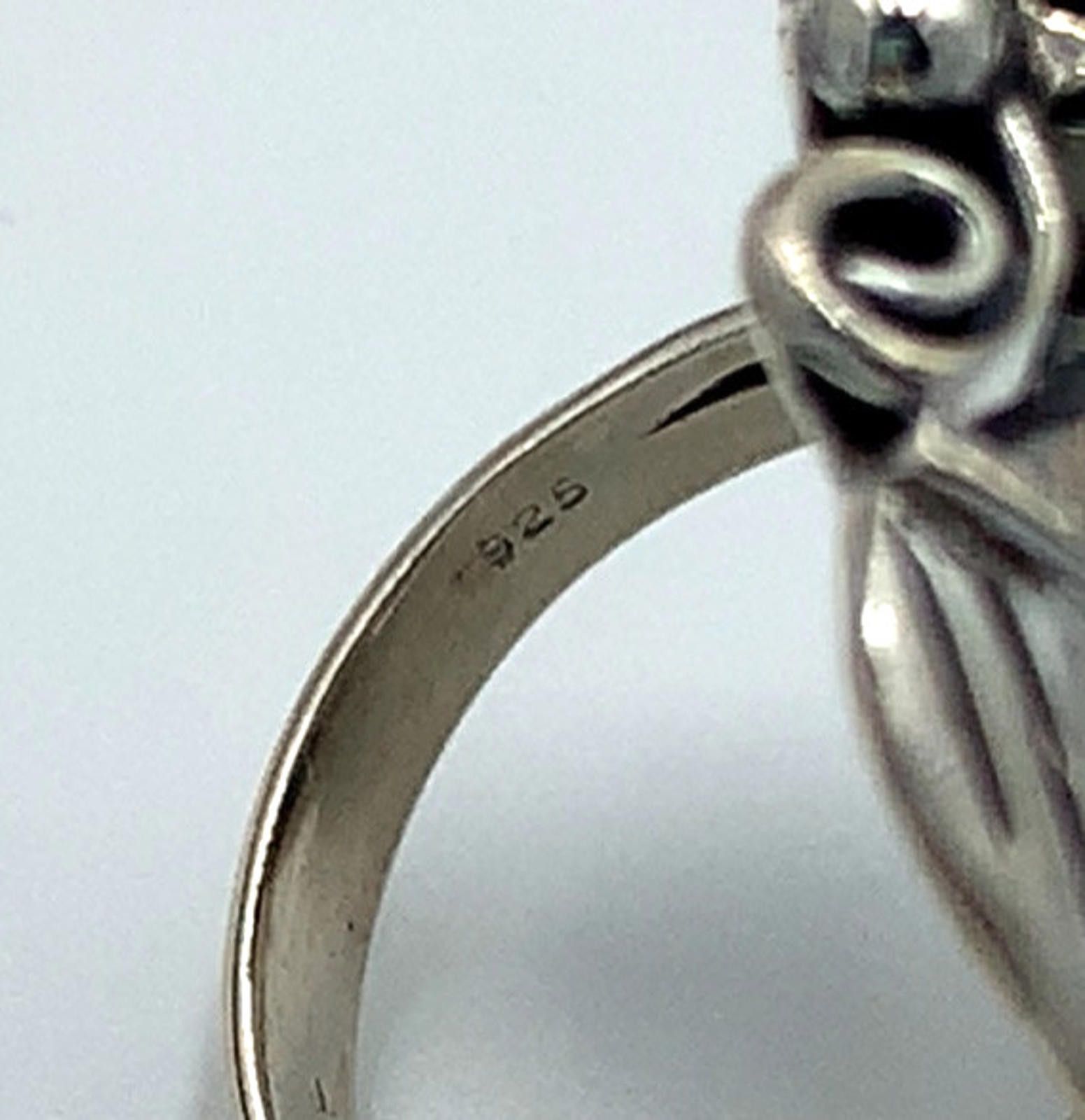 Other NOS Native Navajo Sterling Silver Double Turquoise Ring Size ONE SIZE - 6 Thumbnail