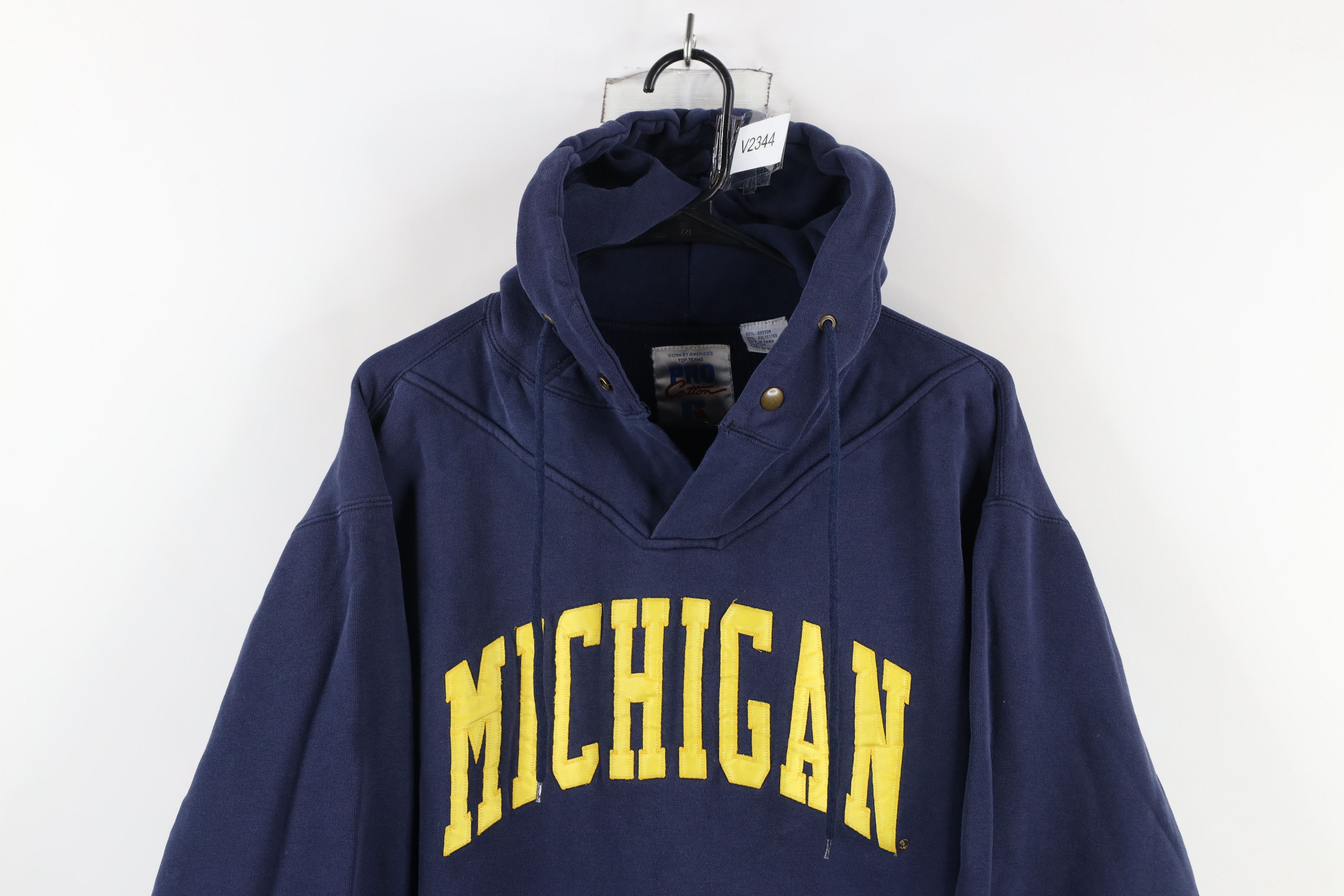 Russell Athletic × Vintage Vintage 90s Russell Athletic University of Michigan Hoodie Size US M / EU 48-50 / 2 - 2 Thumbnail