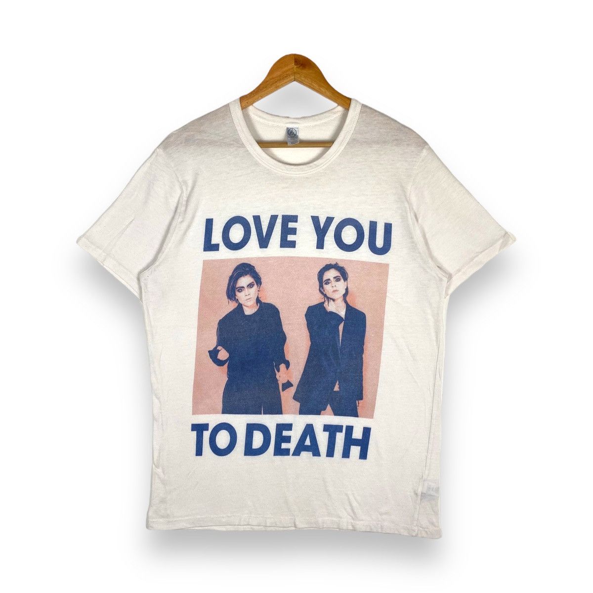 image of Band Tees x Vintage Tegan And Sara Band Love You To Death Promo Tee in White, Men's (Size XL)