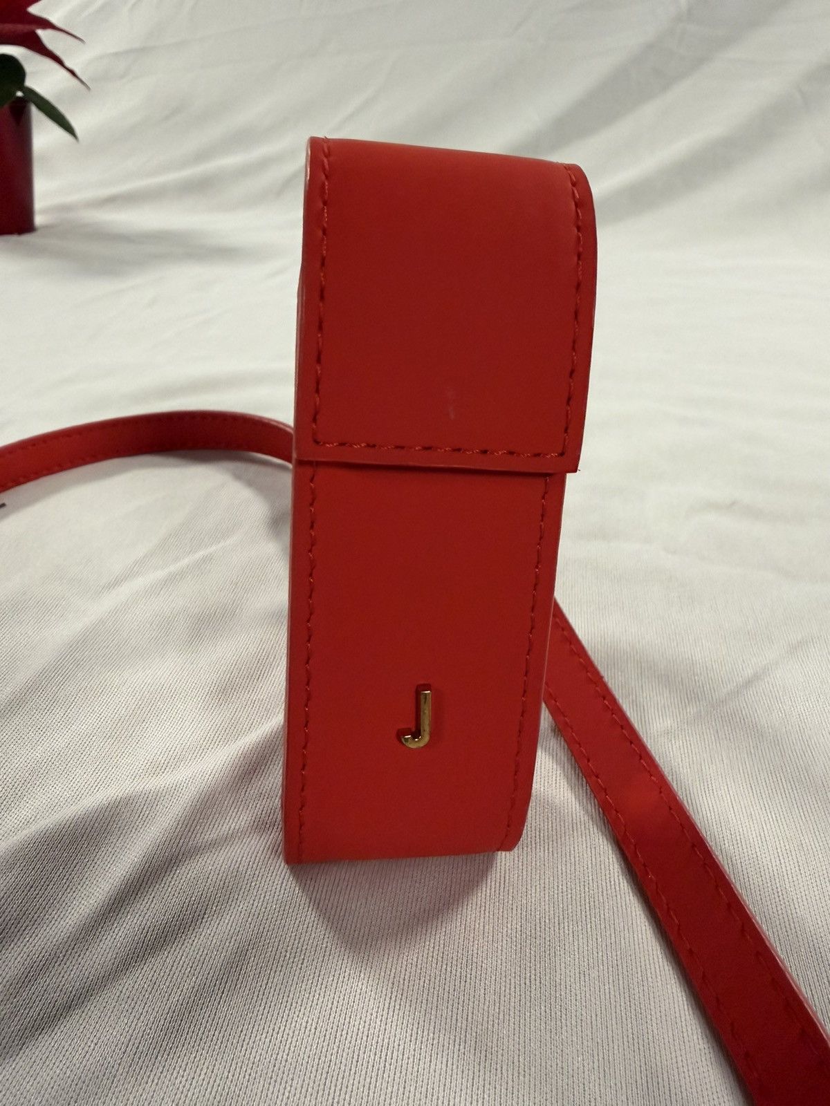 Jacquemus Jacquemus Mini Red Rubberized Calfskin Shoulder Strap Holder Size ONE SIZE - 3 Thumbnail