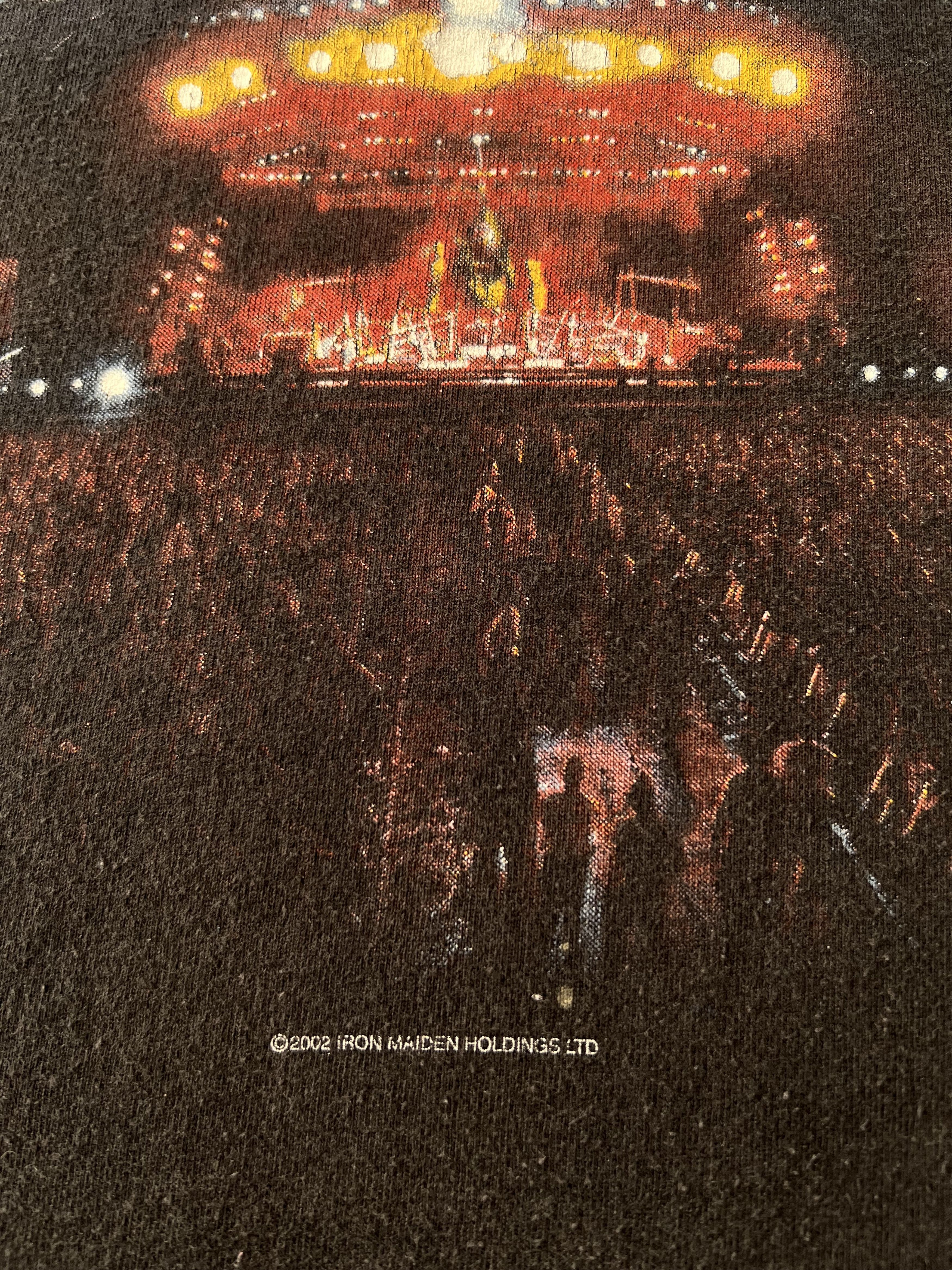 Band Tees Vintage 2002 Iron Maiden Rock In Rio Black T-shirt Size US XL / EU 56 / 4 - 6 Thumbnail