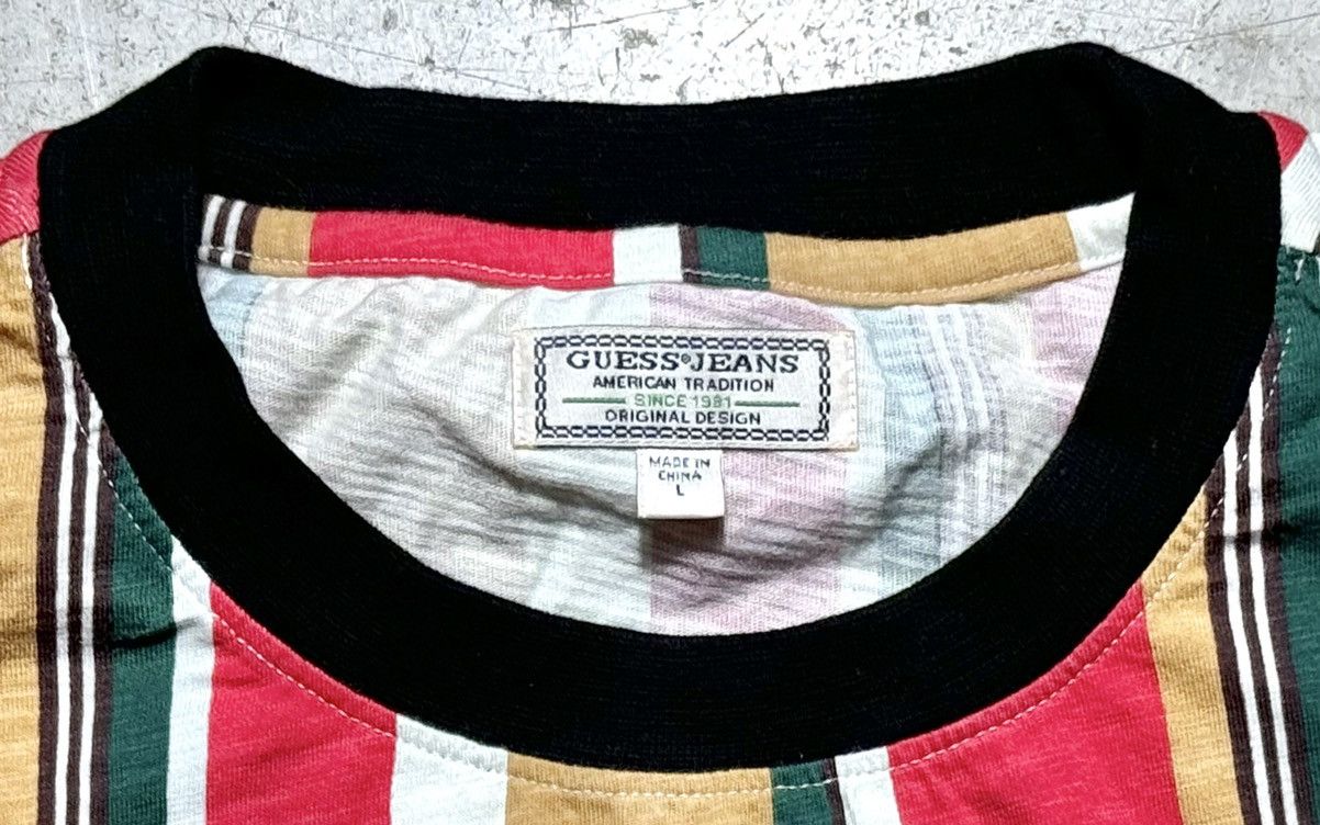 Guess × Vintage Guess Jeans Los Angeles David Sayer Striped Shirt sz L Size US L / EU 52-54 / 3 - 6 Thumbnail