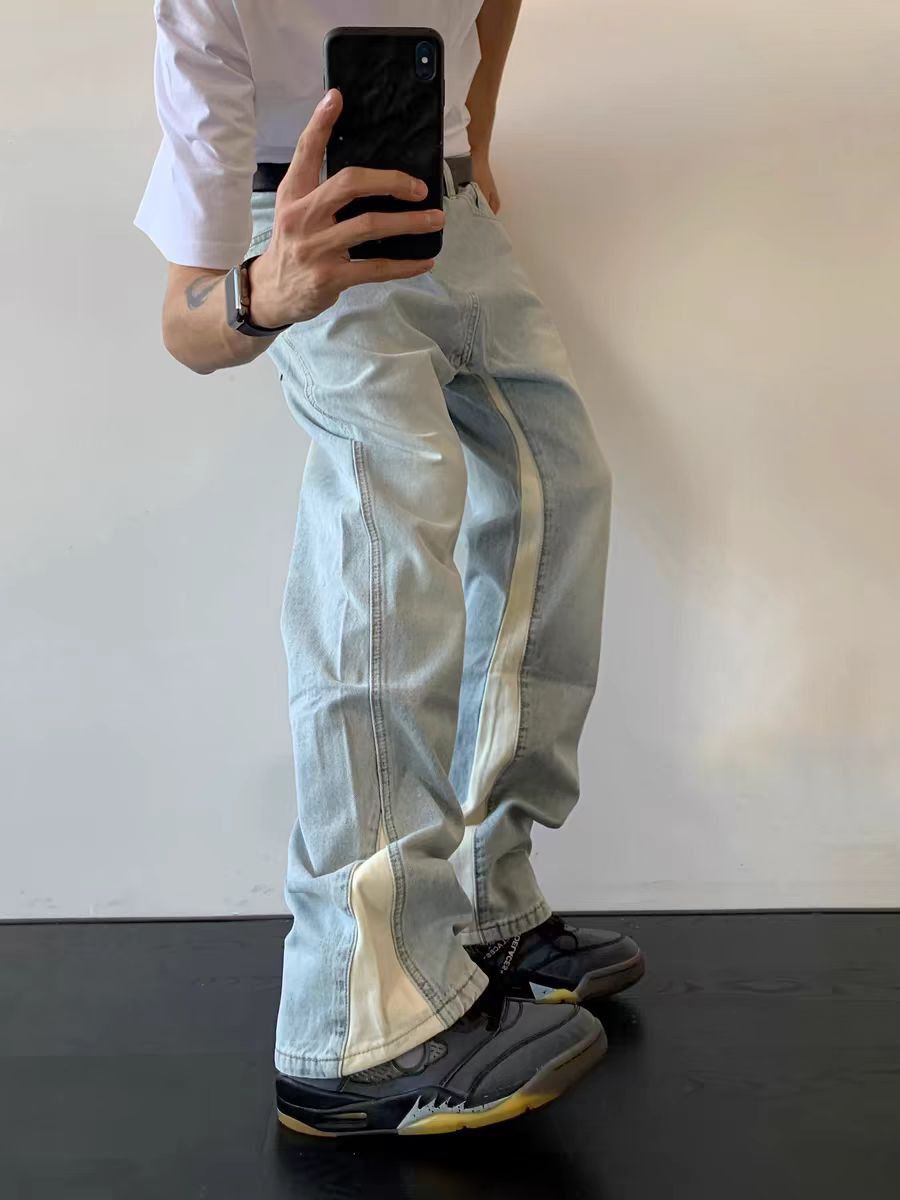 Japanese Brand × Jean West Coast Style Spliced Micro Flare High Street Jeans Size US 31 - 2 Thumbnail