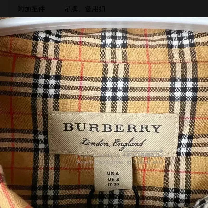 Burberry Burberry Yellow Cotton Women's Shirt. Size XXS / US 00 / IT 34 - 4 Thumbnail