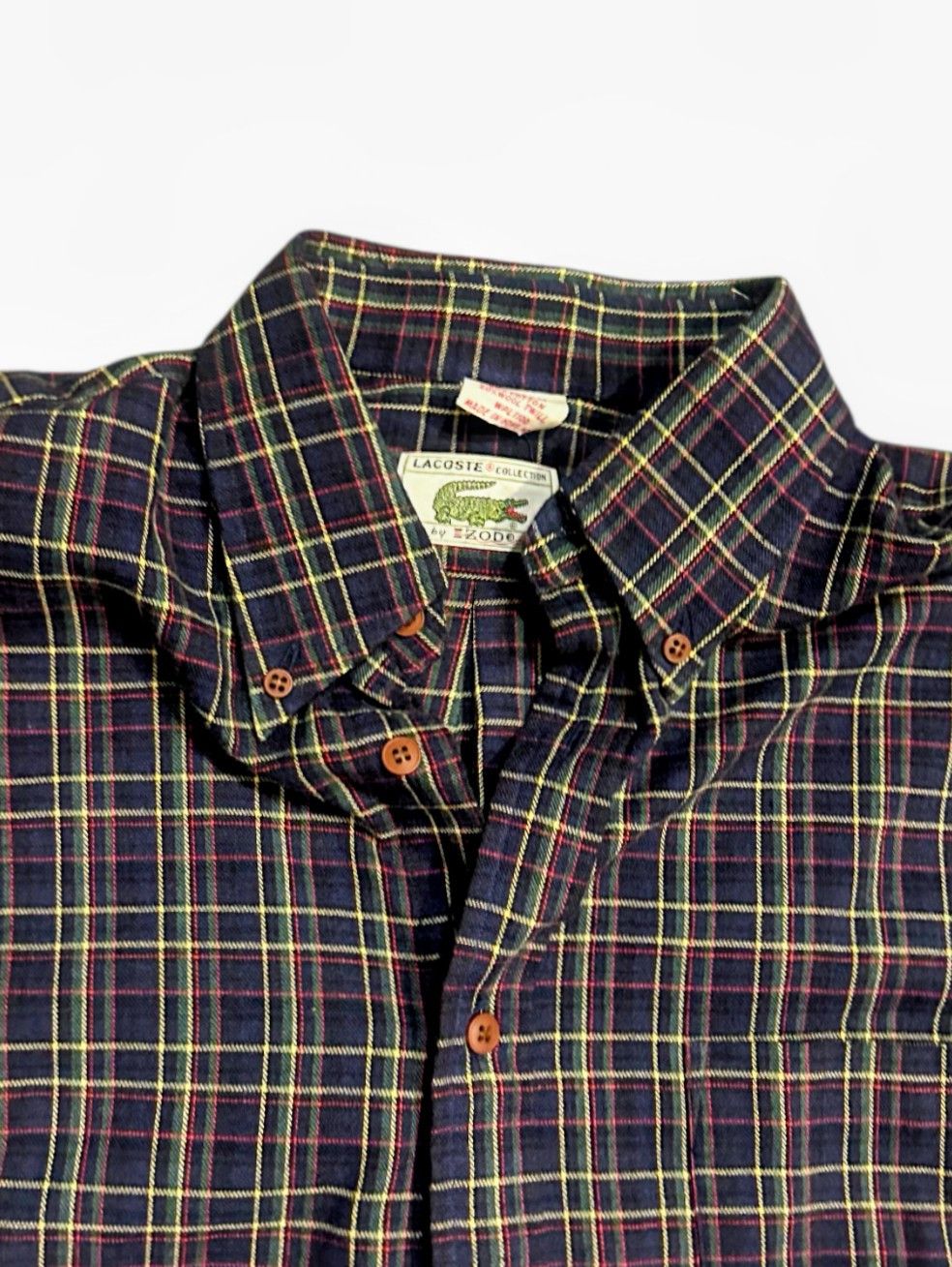 Lacoste Vintage Lacoste by Izod Flannel Mens S Plaid Button Down Size US M / EU 48-50 / 2 - 2 Thumbnail