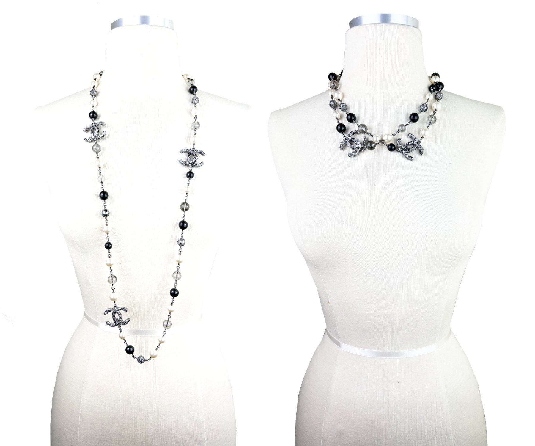 Chanel Chanel Gold Scratchy CC Irregular Pearl 62" Long Necklace Size ONE SIZE - 3 Thumbnail