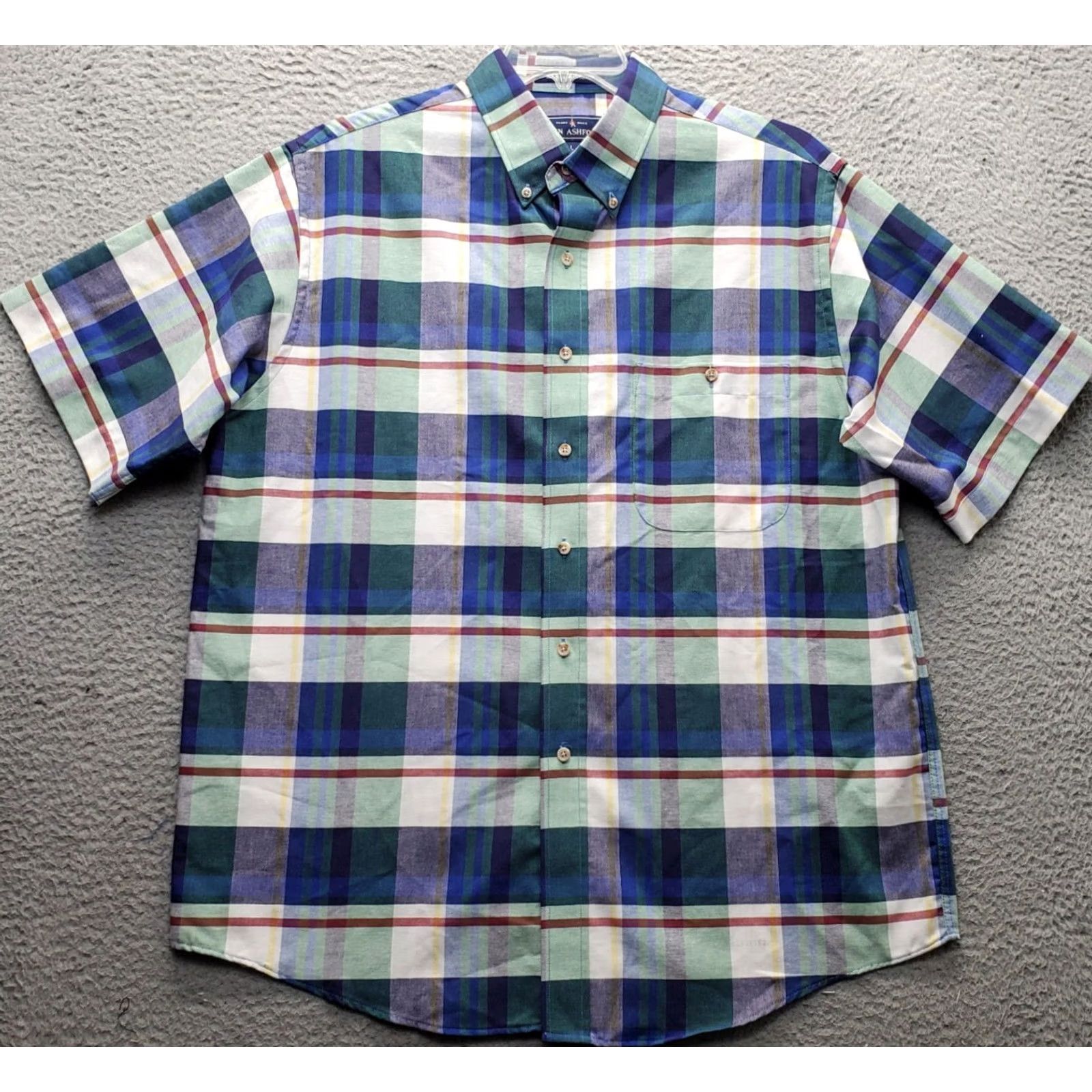 Vintage John Ashford Shirt Mens L Multi Plaid Oxford Collar Button-Down EUC Size US L / EU 52-54 / 3 - 2 Thumbnail