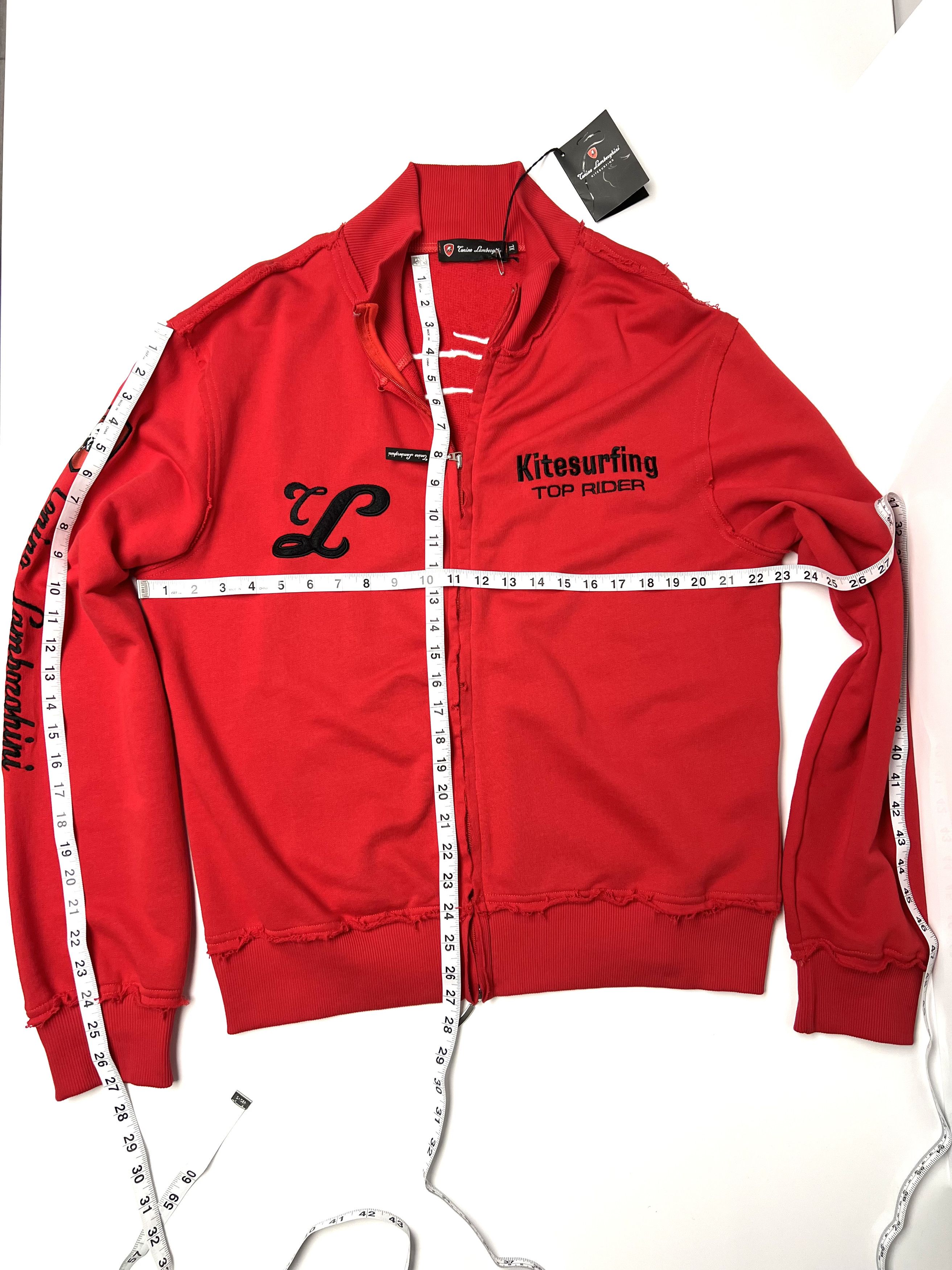 Lamborghini CORINO LAMBORGHINI / KITESURFING, RED SWEATSHIRT W / ZIPPER Size US XL / EU 56 / 4 - 19 Thumbnail