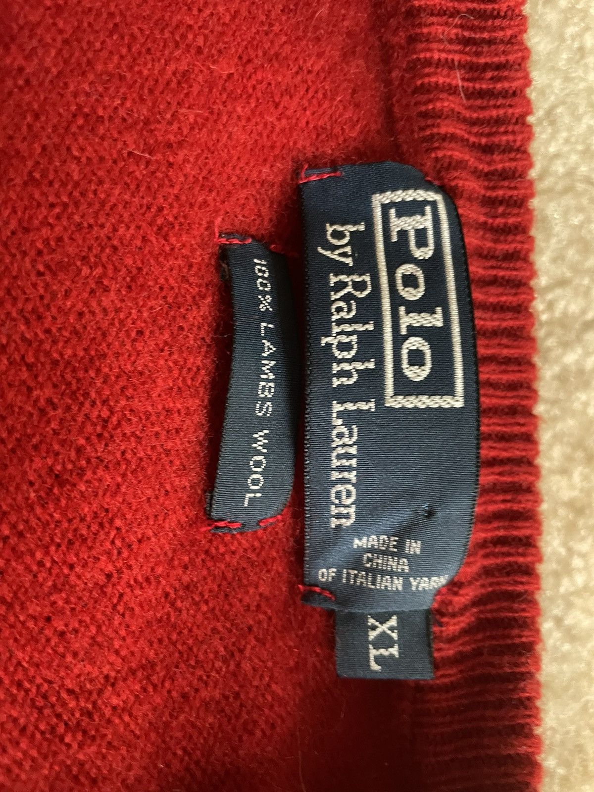 Polo Ralph Lauren polo V-neck sweater 100% lambs wool Size US M / EU 48-50 / 2 - 2 Thumbnail