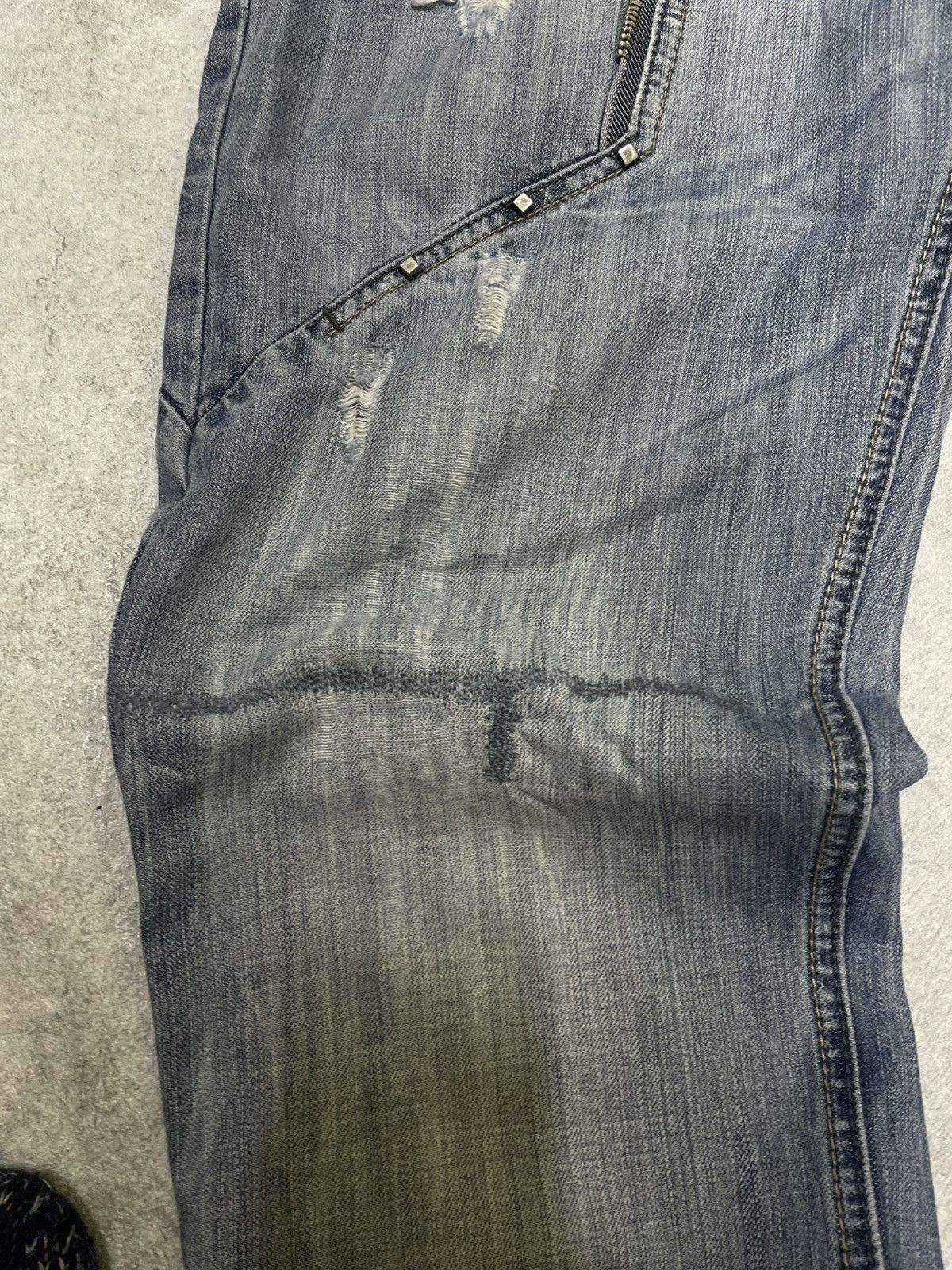 If Six Was Nine × Japanese Brand × Le Grande Bleu (L.G.B.) Y2K Distress Cuffs Denim IFSIXWASNINE Style Size US 33 - 6 Thumbnail