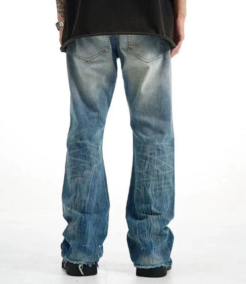 Vintage American-style gradient washed ripped jeans for men Size US 32 / EU 48 - 4 Thumbnail