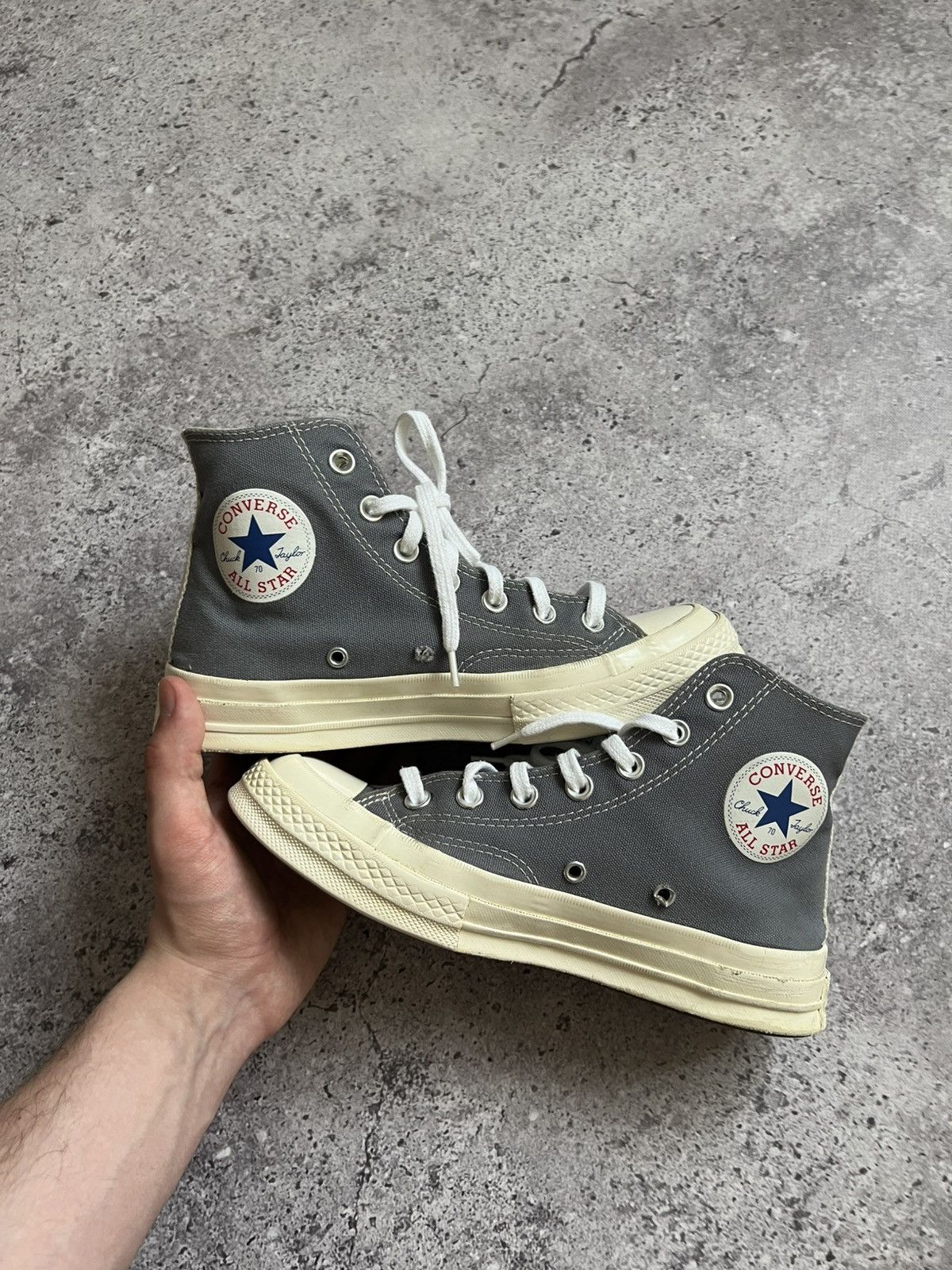 Comme des Garcons PLAY × Converse Vintage Converse Comme Des Garcons Play High top shoes Size US 5.5 / EU 38 - 6 Thumbnail