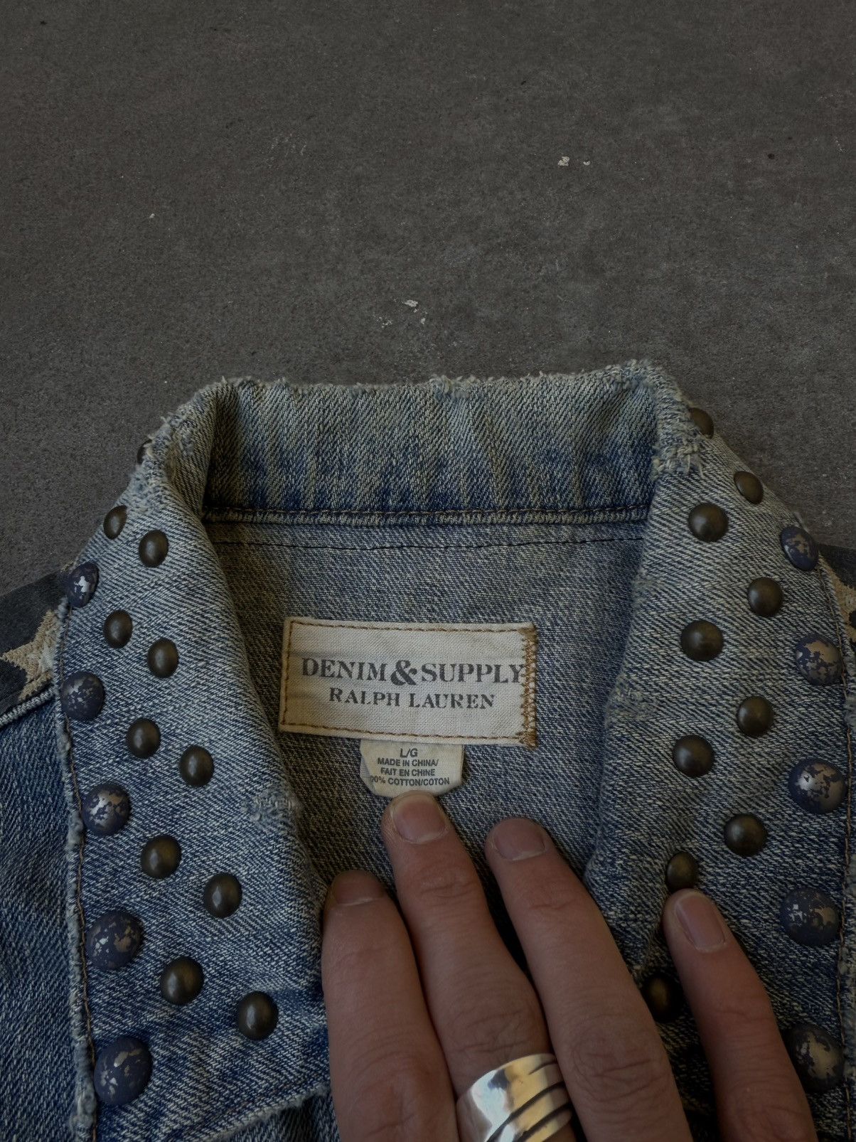 Denim & Supply Ralph Lauren 2000s Ralph Lauren Denim&Supply Pins studded usa flag jacket Size US L / EU 52-54 / 3 - 12 Thumbnail
