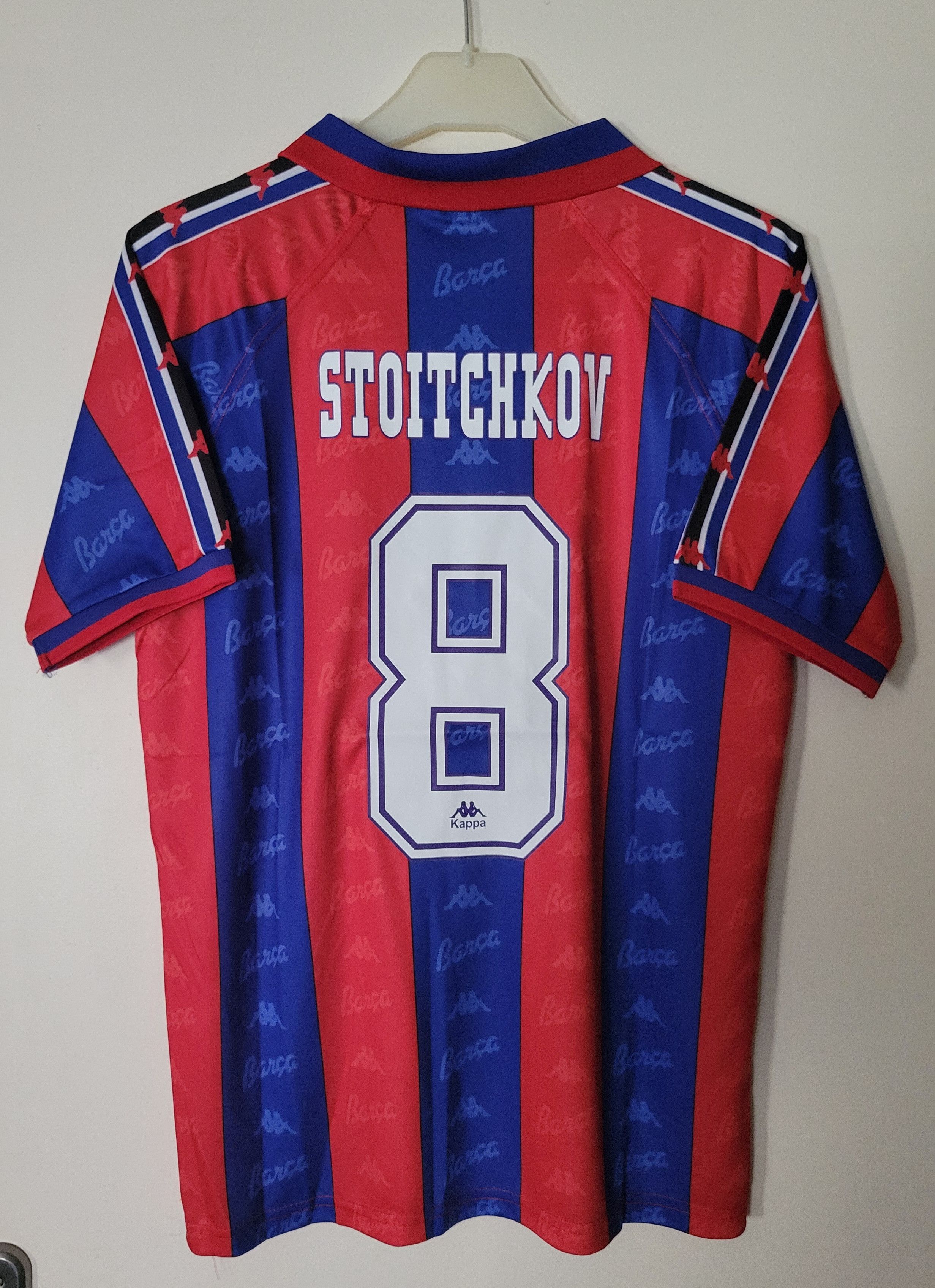 1996-1997 barcelona 8 Stoitchkov jersey soccer vintage