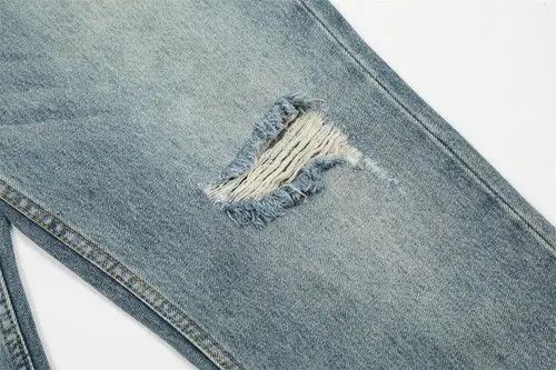 VIBE Men's hippie distressed loose washed ripped bootcut jeans Size US 32 / EU 48 - 5 Thumbnail