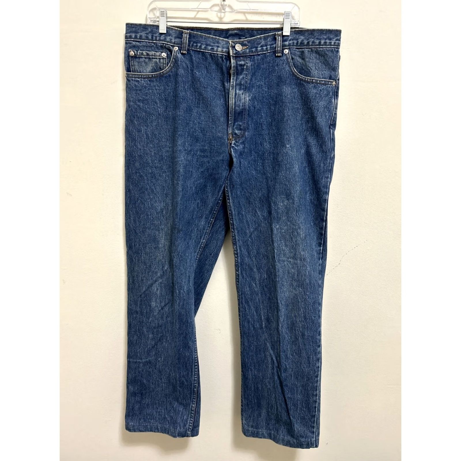 Polo Ralph Lauren Polo Ralph Lauren Jeans Mens 38x30 Blue Straight Leg USA Dungarees 5-Pocket Button Zipper Logo Cotton Denim Reg. Fit Mens Size US M / EU 48-50 / 2 - 2 Thumbnail