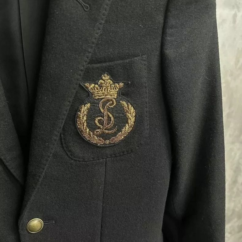 Saint Laurent Paris Saint Laurent Black Wool Embroidered Blazer Size US S / EU 44-46 / 1 - 3 Thumbnail