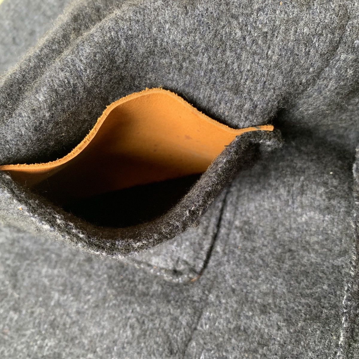 Kapital Japan Wool Coat + Parts Leather