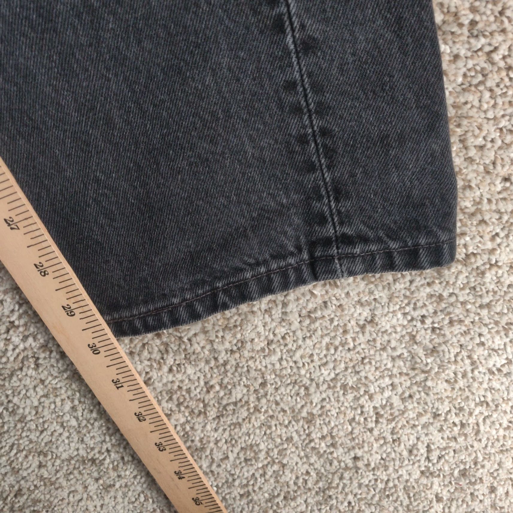 Levi's VINTAGE Levi's 501 Jeans Mens 32x30 Fits 30x30 Faded Black Button Fly USA 90's Size US 32 / EU 48 - 5 Thumbnail