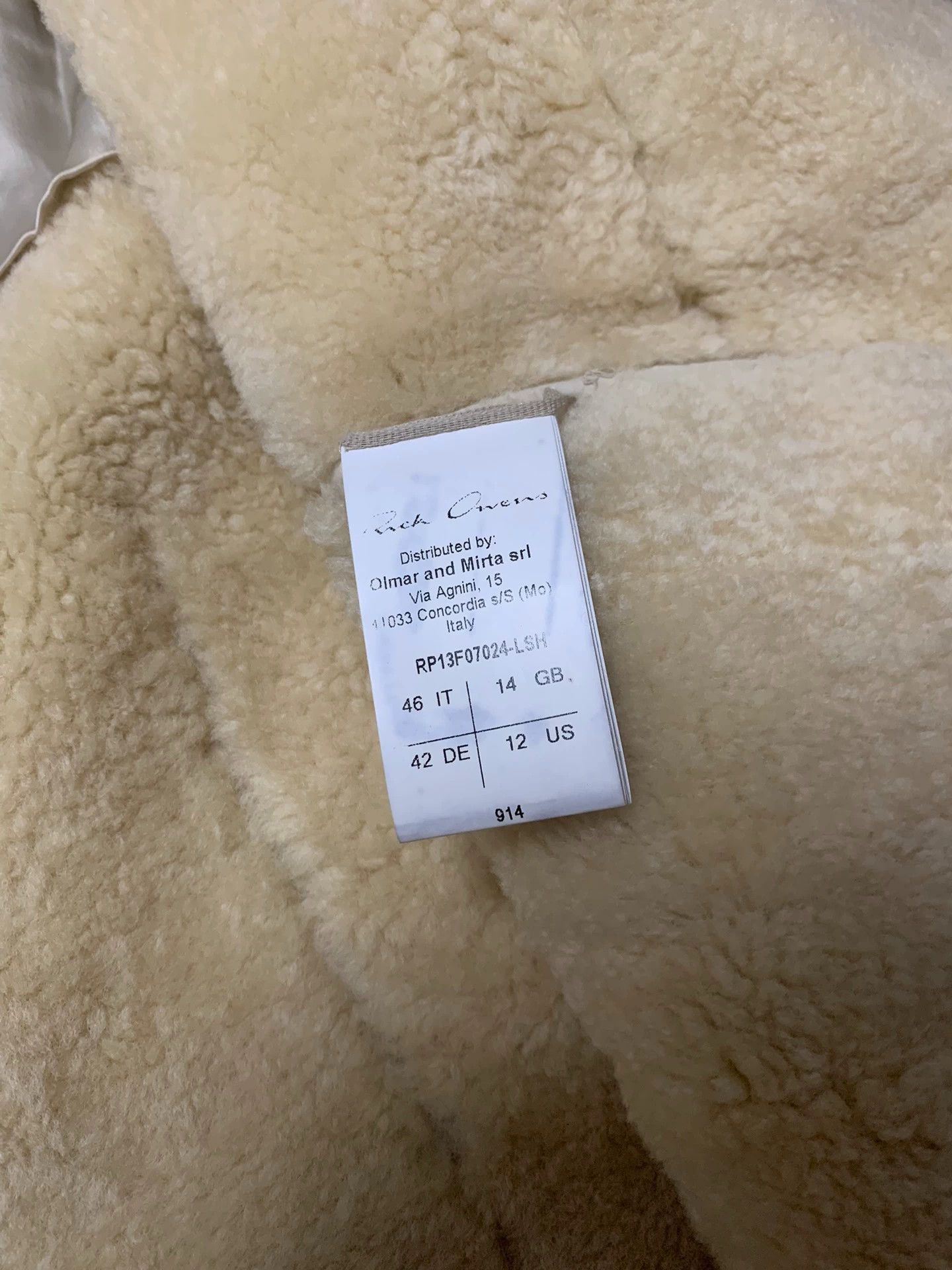 Rick Owens Rick owens Wool-integrated lamb wool copper ammonia silk co Size US M / EU 48-50 / 2 - 4 Thumbnail