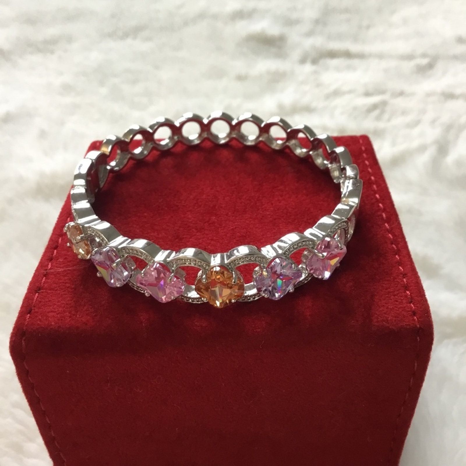 Other Silver Multi-Crystal Bracelet Size ONE SIZE - 2 Thumbnail