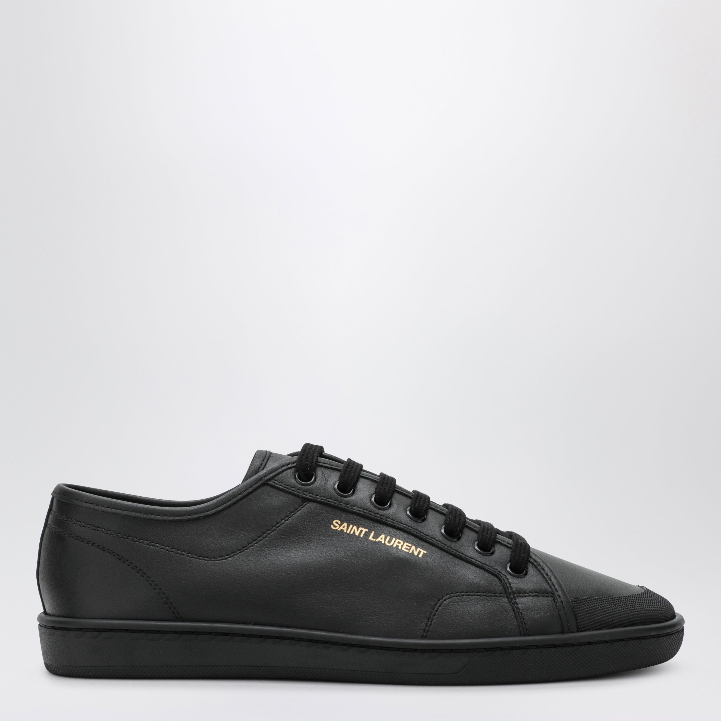 Saint Laurent Paris Saint Laurent Black Gym Sneakers In Smooth Leather Size US 10 / EU 43 - 1 Thumbnail
