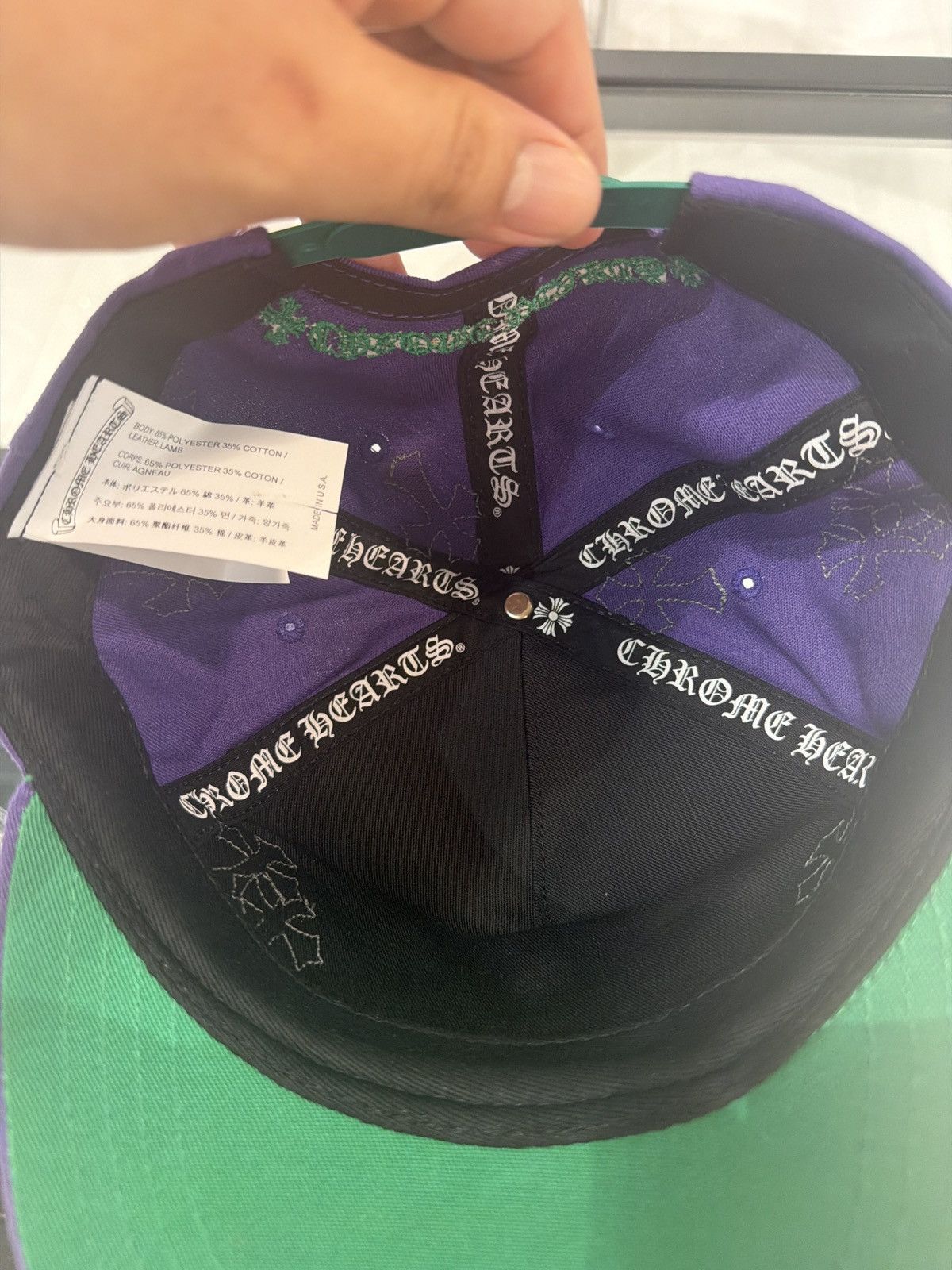 Chrome Hearts Chrome Hearts CH Cross Patch Purple/Green Hat Size ONE SIZE - 5 Thumbnail