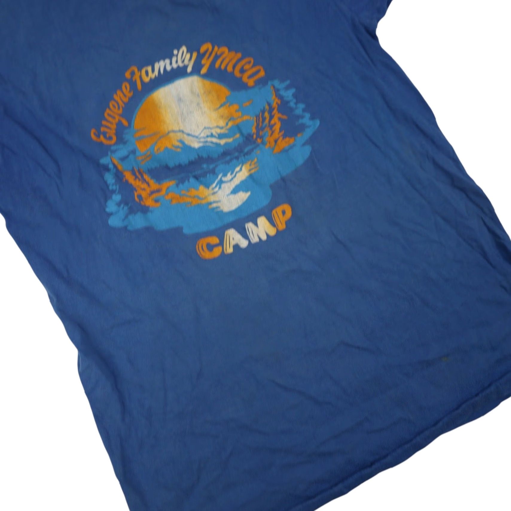Vintage VINTAGE True Eugene Family YMCA Camp Mens Medium Graphic T Shirt Blue Size US M / EU 48-50 / 2 - 3 Thumbnail