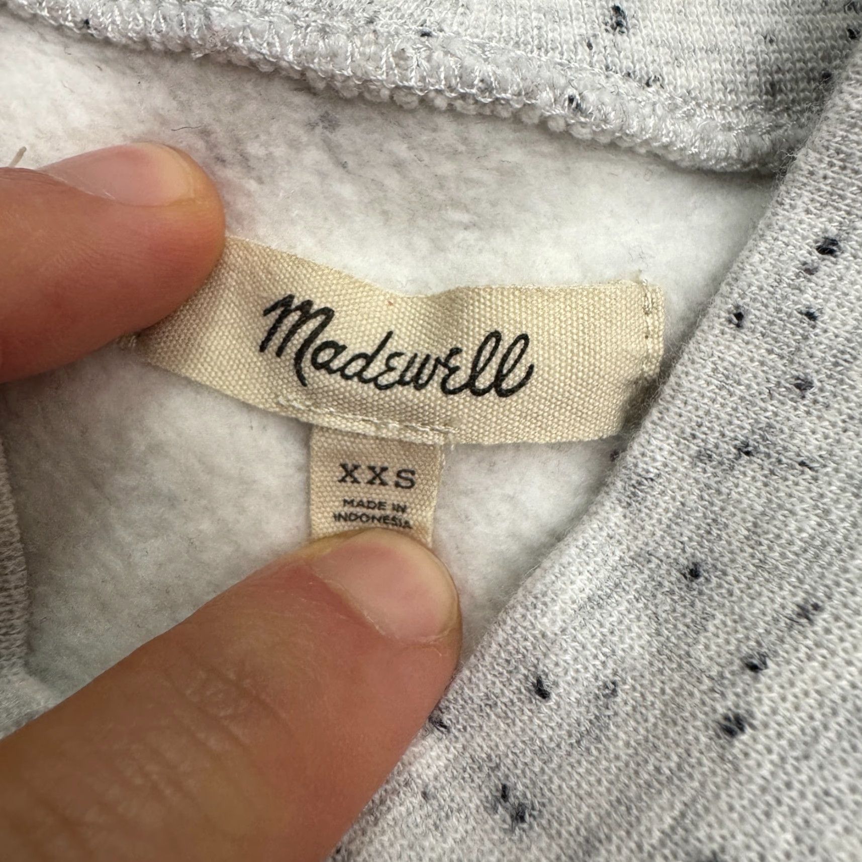 Madewell Madewell Sweatshirt V-Notch Pullover Gray Womens XL Regular Fit Size L / US 10 / IT 46 - 5 Thumbnail