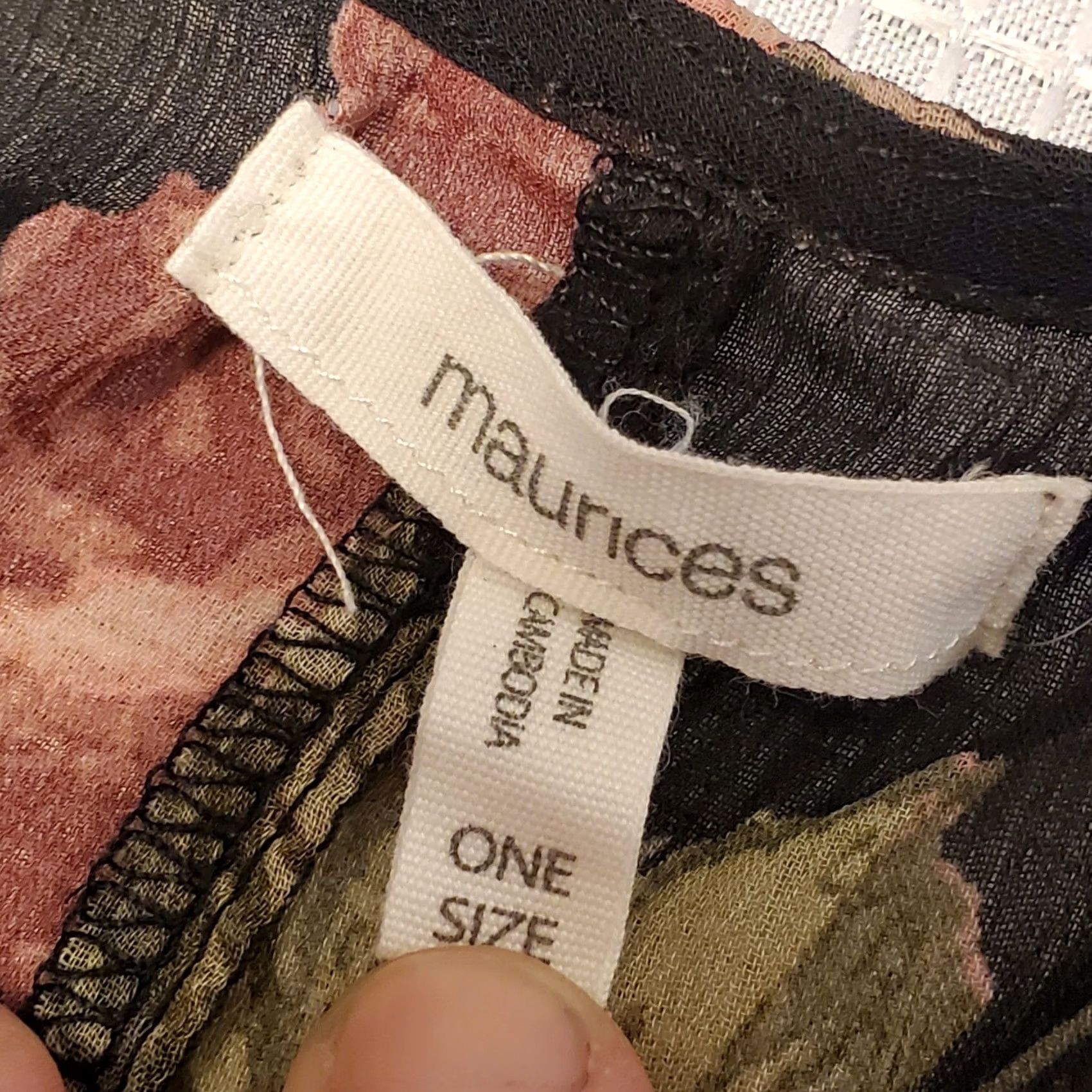 Vintage Maurices Womens Floral Kimono Cover Up Summer Black Sheer Antique Roses OSFM Size ONE SIZE - 6 Thumbnail