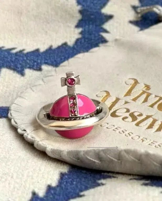 Vivienne Westwood vivienne westwood pink enameled ring. Size ONE SIZE - 1 Thumbnail
