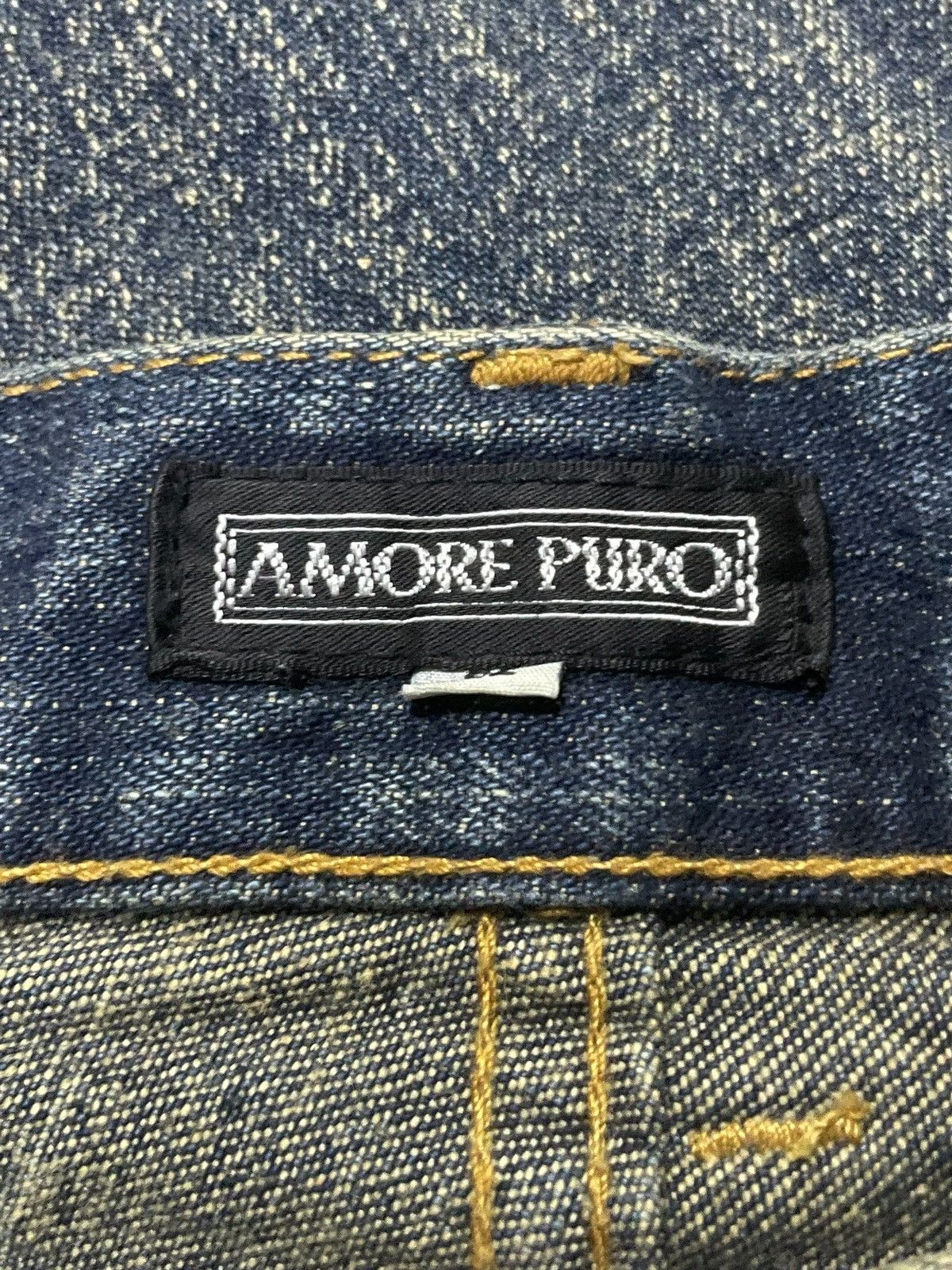 Designer × Japanese Brand Amore Puro Japan Stone Mud Wash Studded Loose Jeans Size US 30 / EU 46 - 23 Thumbnail