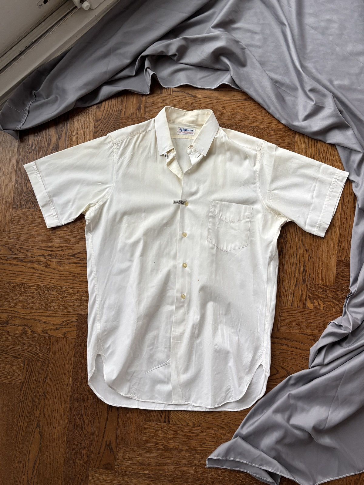 Arrow × Eaton × Vintage 1950s Sheer Shortsleeve Shirt Vintage Eatonia Sanfor Snap Bu Size US S / EU 44-46 / 1 - 11 Thumbnail