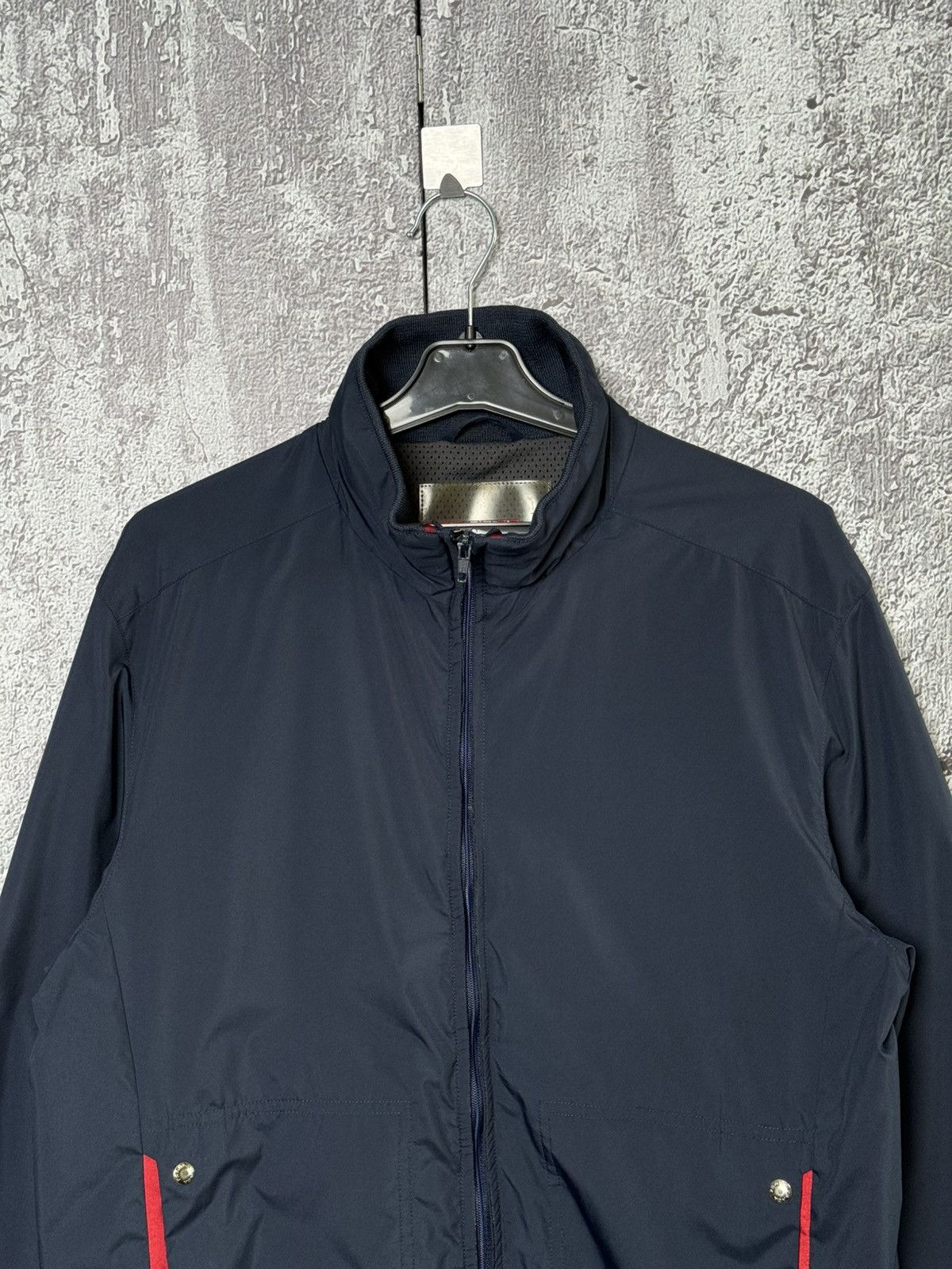 Prada Vintage Prada Sport Red Tab Logo Nylon Windbreaker Jacket Size US L / EU 52-54 / 3 - 8 Thumbnail
