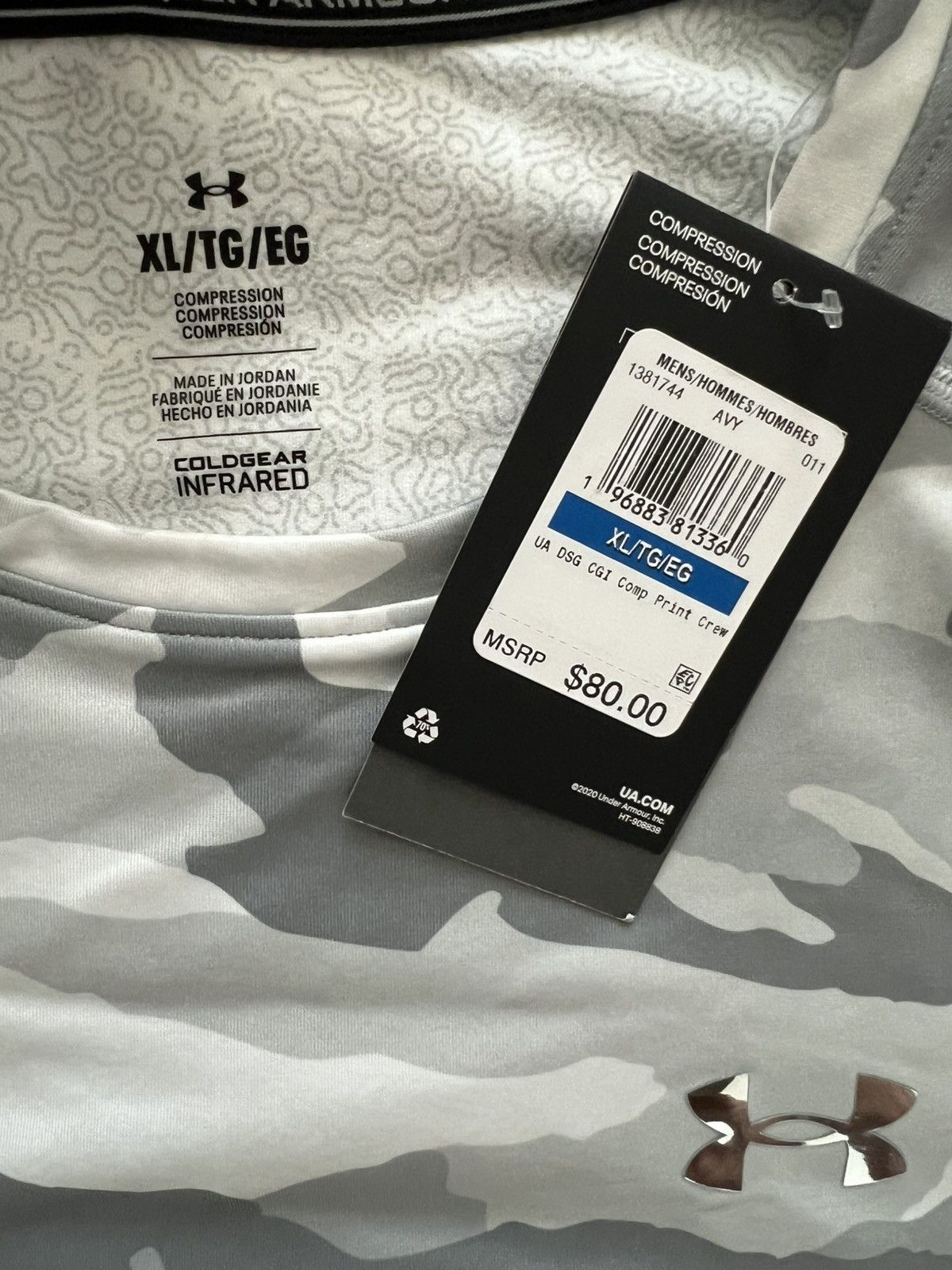 Undefeated Under Armour UA Coldgear Infared Camo Compression L/S Shirt Size US XL / EU 56 / 4 - 6 Thumbnail