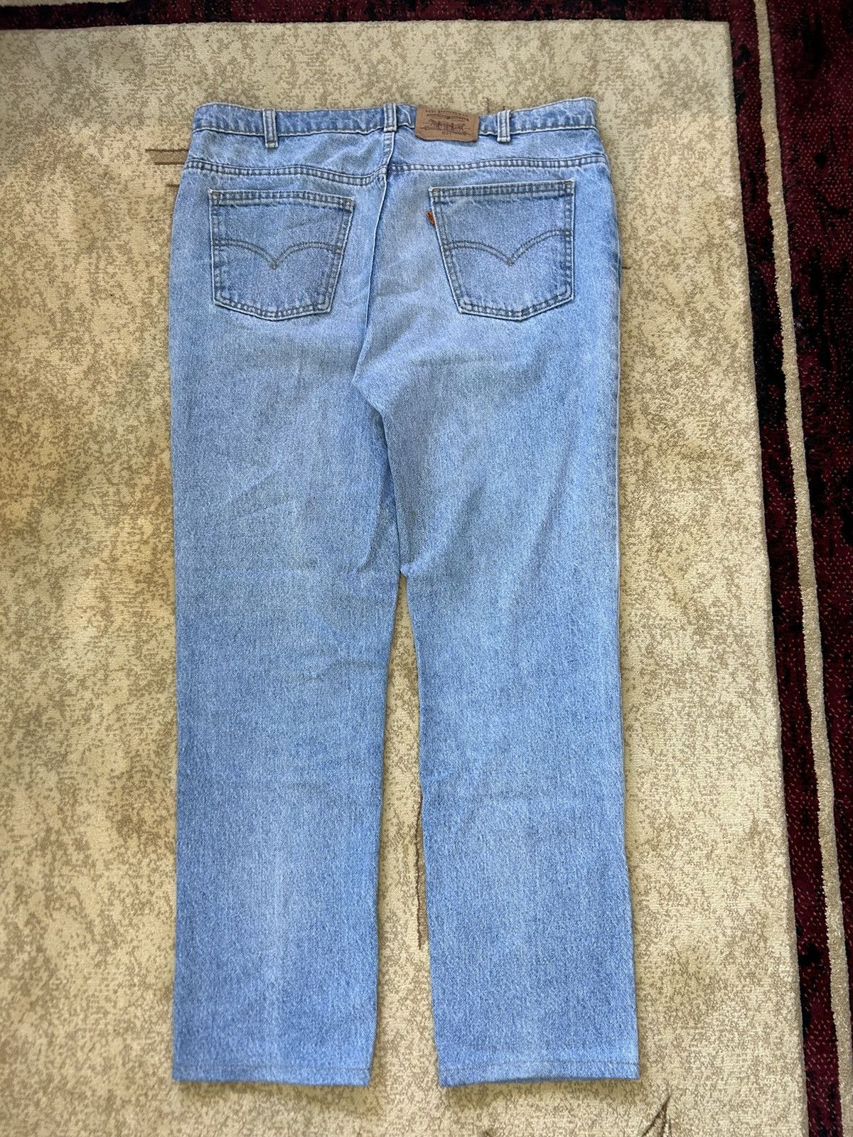 Levi's × Vintage Vintage 90s Levis Faded Light Wash Orange Tab Jeans Rare Size US 36 / EU 52 - 2 Thumbnail
