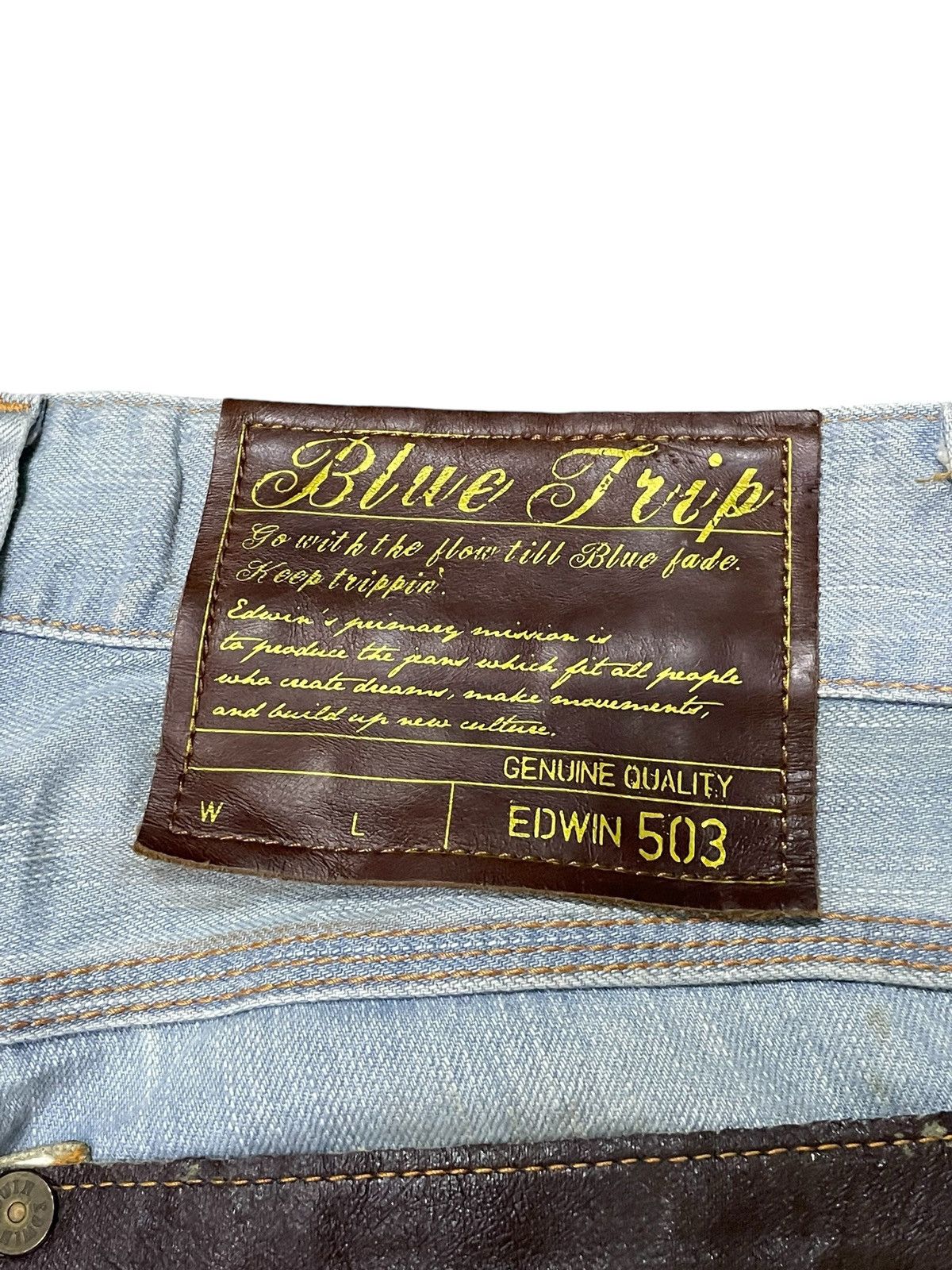 Edwin × Hysteric Glamour × Le Grande Bleu (L.G.B.) Edwin 503 Blue Trip Surf Edition Patched Flared Jeans Size US 30 / EU 46 - 23 Thumbnail