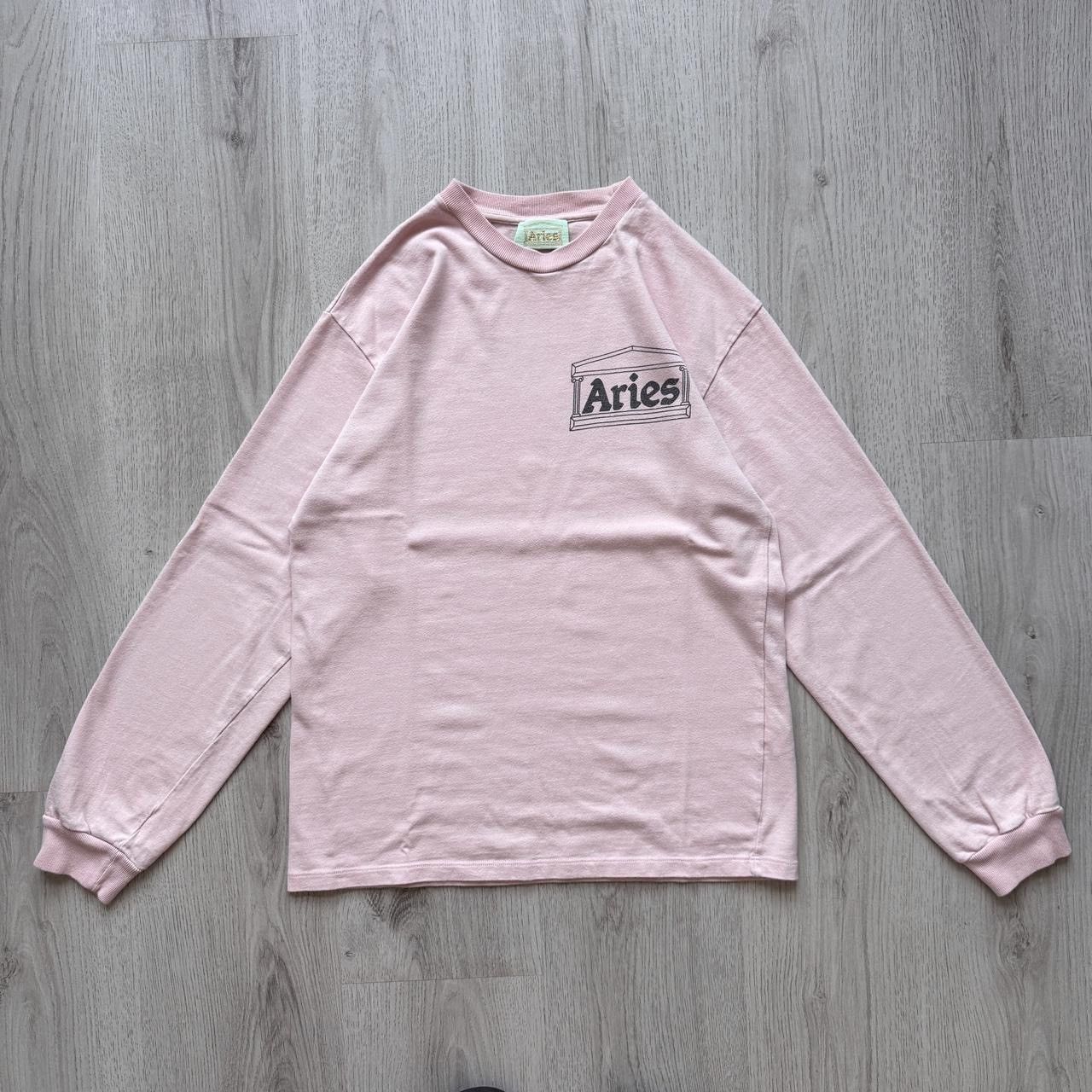 Aries Aries Temple Pink Crewneck Sweatshirt Size US S / EU 44-46 / 1 - 1 Thumbnail