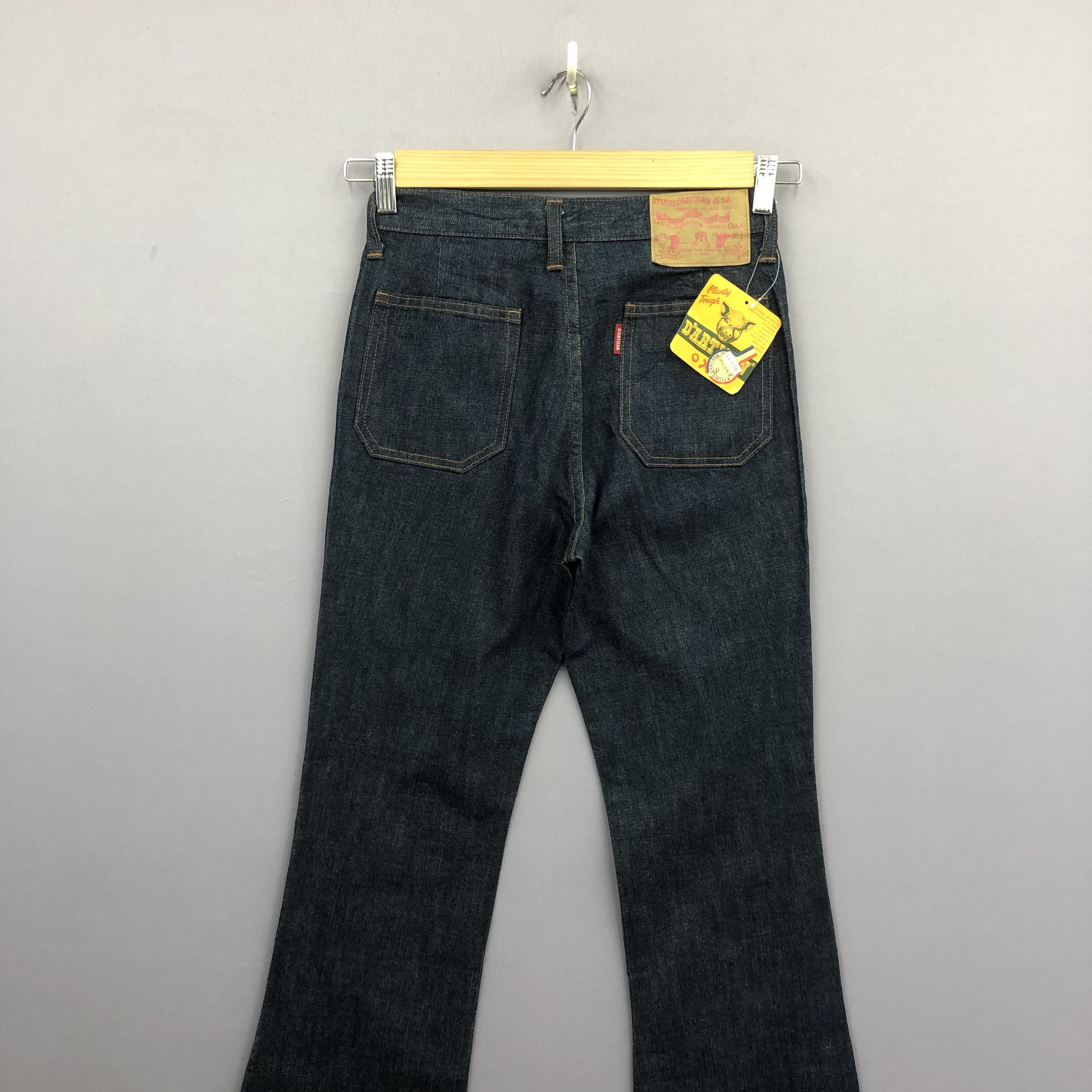 Studio D'Artisan Vintage NWT 90s Studio D'Artisan Bush Pants Flare Blue Jeans Size 26" / US 2 / IT 38 - 3 Thumbnail