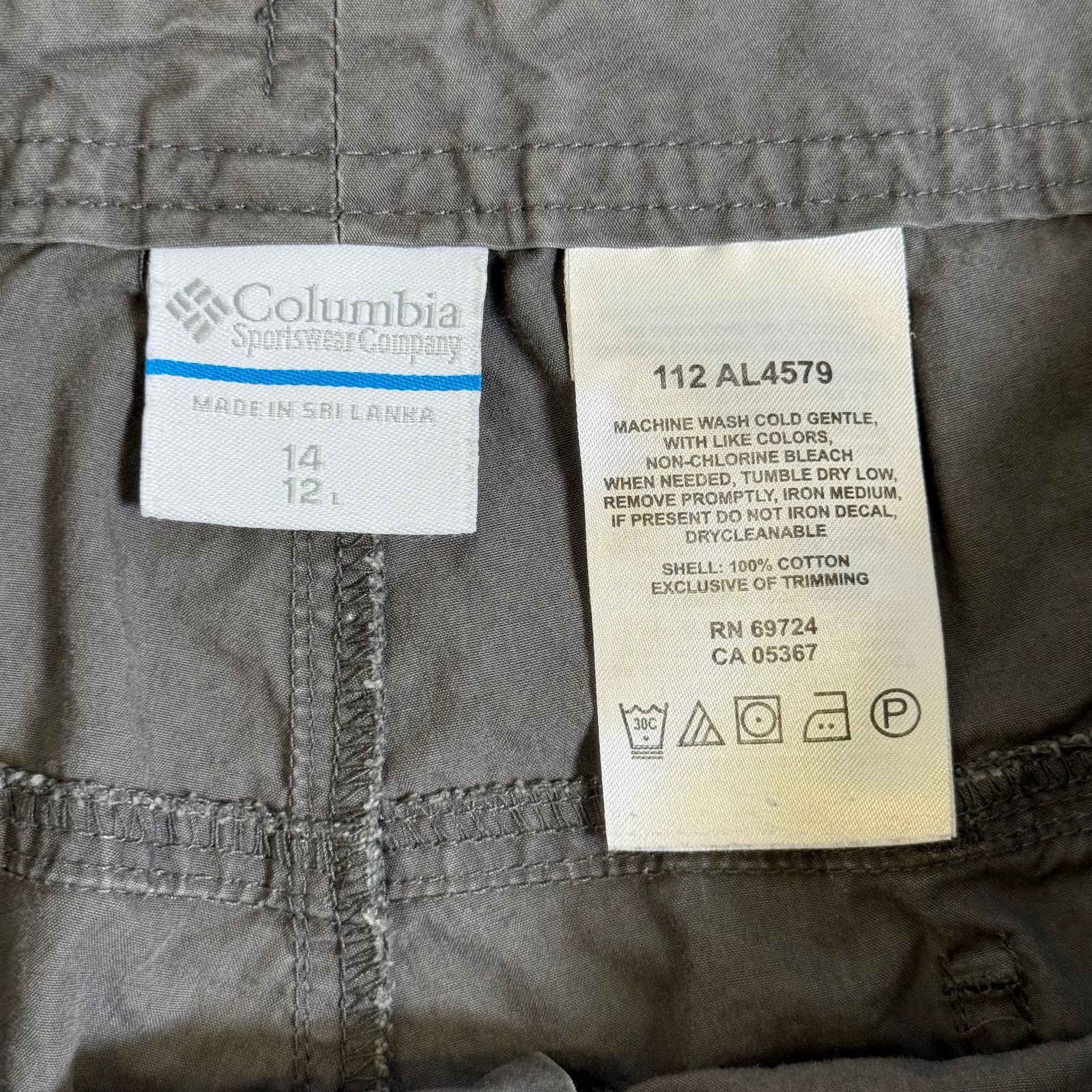 Columbia Columbia Women’s Cargo Shorts Gray 14 12L Hiking 100% Cotton Size 34" / US 12 / IT 48 - 3 Thumbnail