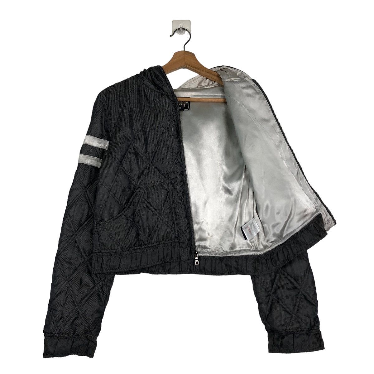 Guess 📌CROPPED QUILTED BIKER JACKET GUESS JEANS Size US XS / EU 42 / 0 - 13 Thumbnail