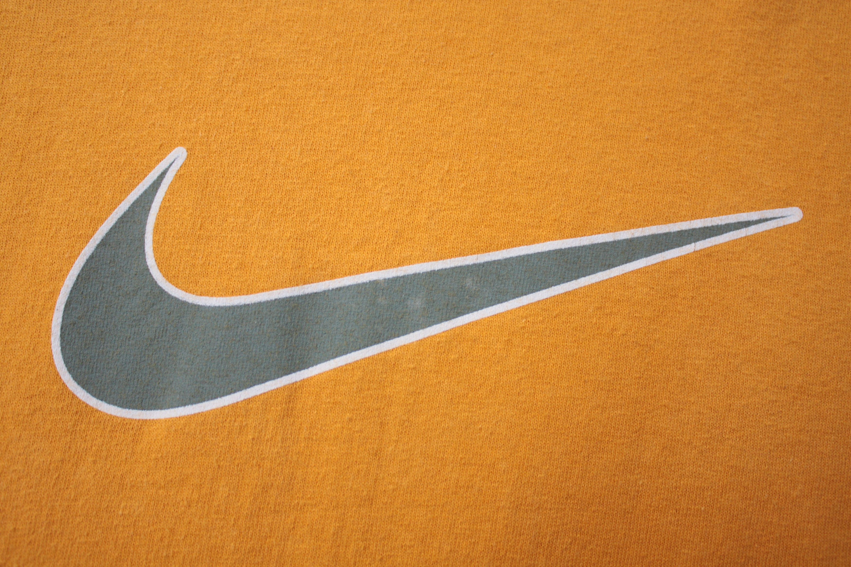 Nike Nike Vintage Yellow Swoosh Tee XL 90s Size US XL / EU 56 / 4 - 6 Thumbnail