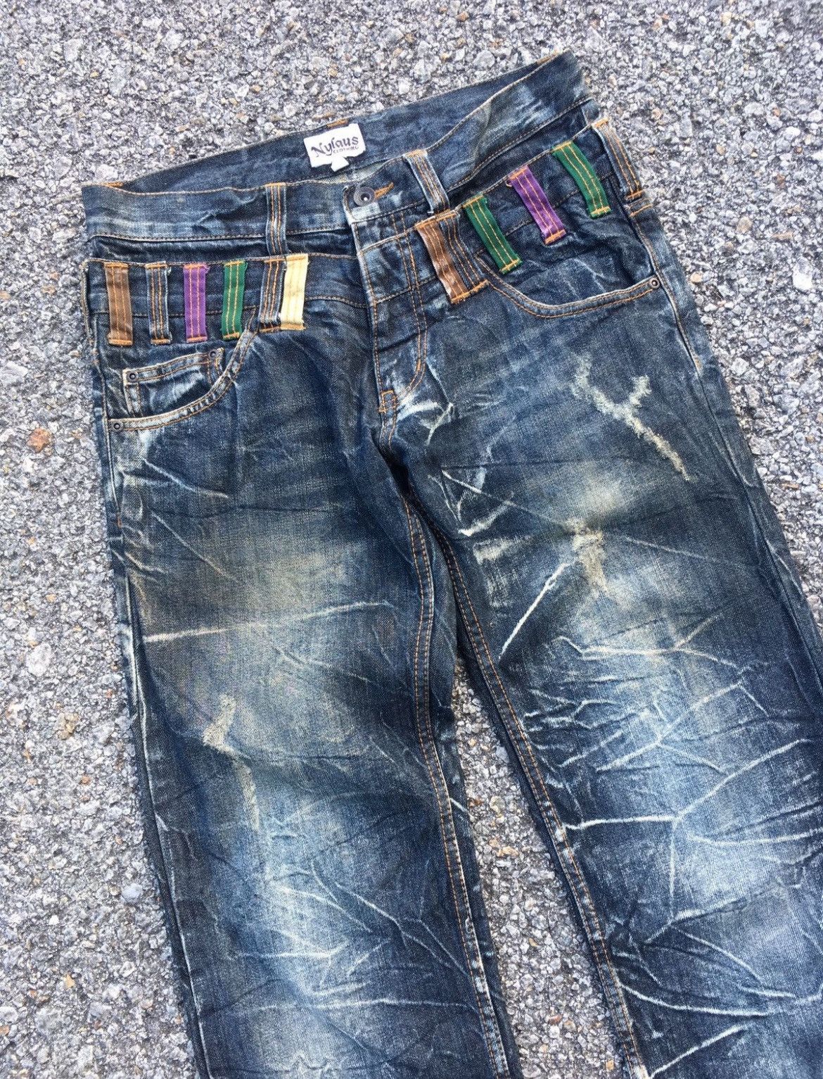 Hysteric Glamour × If Six Was Nine × Japanese Brand Flare💥 Double Waist Style Distressed Rusty Jeans Size US 32 / EU 48 - 3 Thumbnail