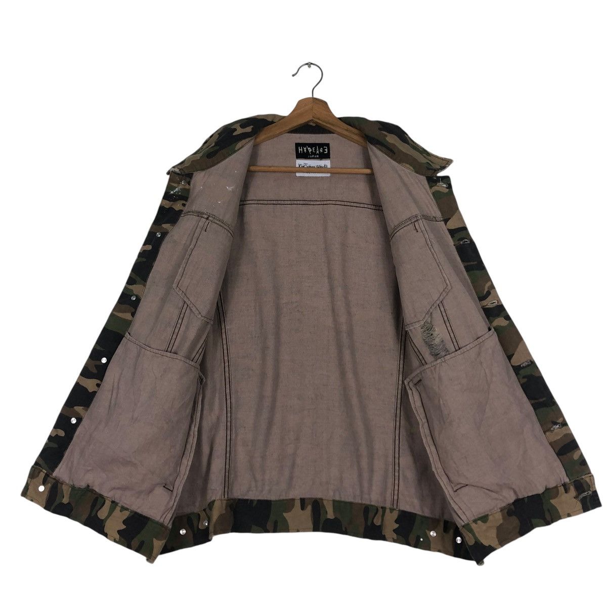 Japanese Brand 🔥BUTTON JACKET CAMOUFLAGE PUNK DESIGN HYPE ACE JAPAN Size US M / EU 48-50 / 2 - 12 Thumbnail
